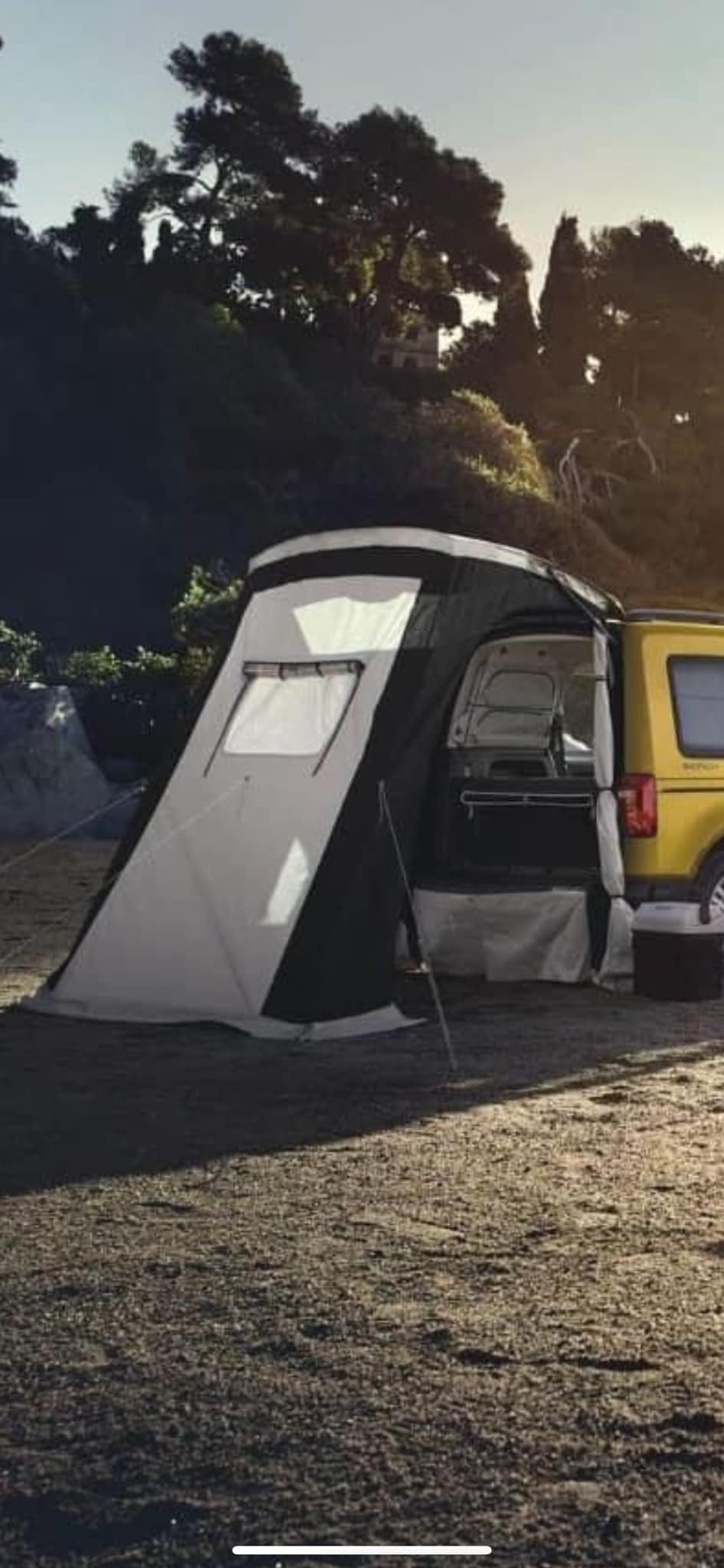 Brunner Comet Tailgate Tent Awning For VW T4 T5 T6 Campervan 2m High Grey 0102968N