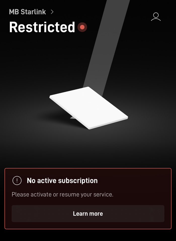 Why is my secondhand Starlink Mini not working after setup?