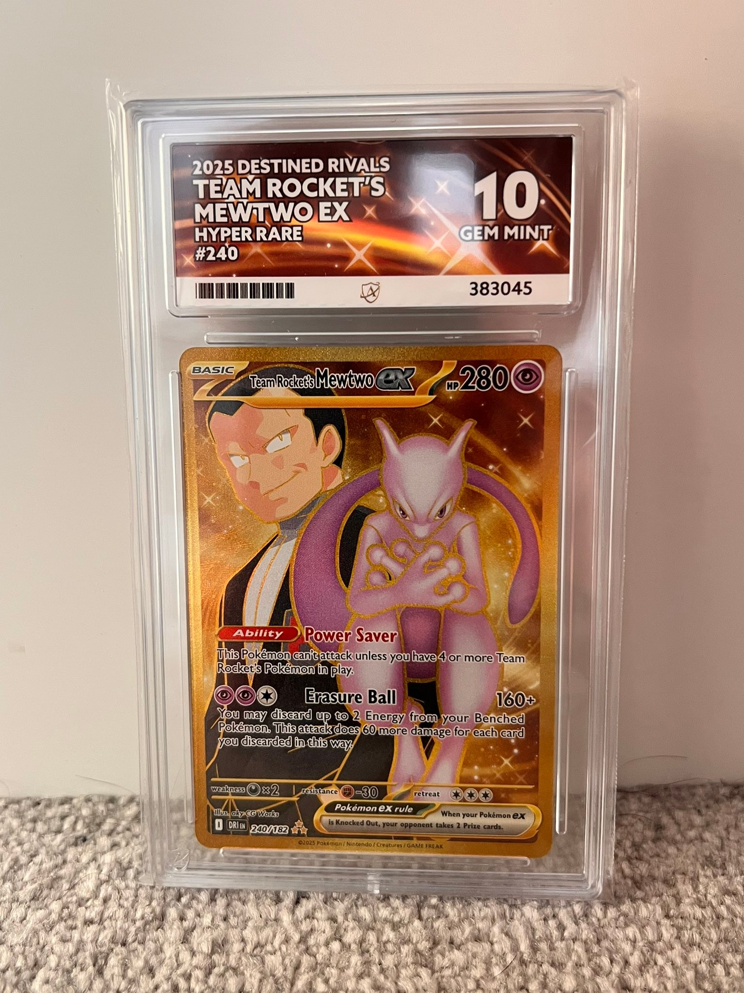 pokemon destined rivals gold cards Graded: Team Rocket's Mewtwo ex 240/182 (2025) – Double Infinity Gaming Commemorate your favorite tabletop game with this Team Rockets Mewtwo EX 2025 Pokemon Destined Rivals Hyper Rare #240 PSA Authenticated 9 Card The 10 Cards Everybody Wants