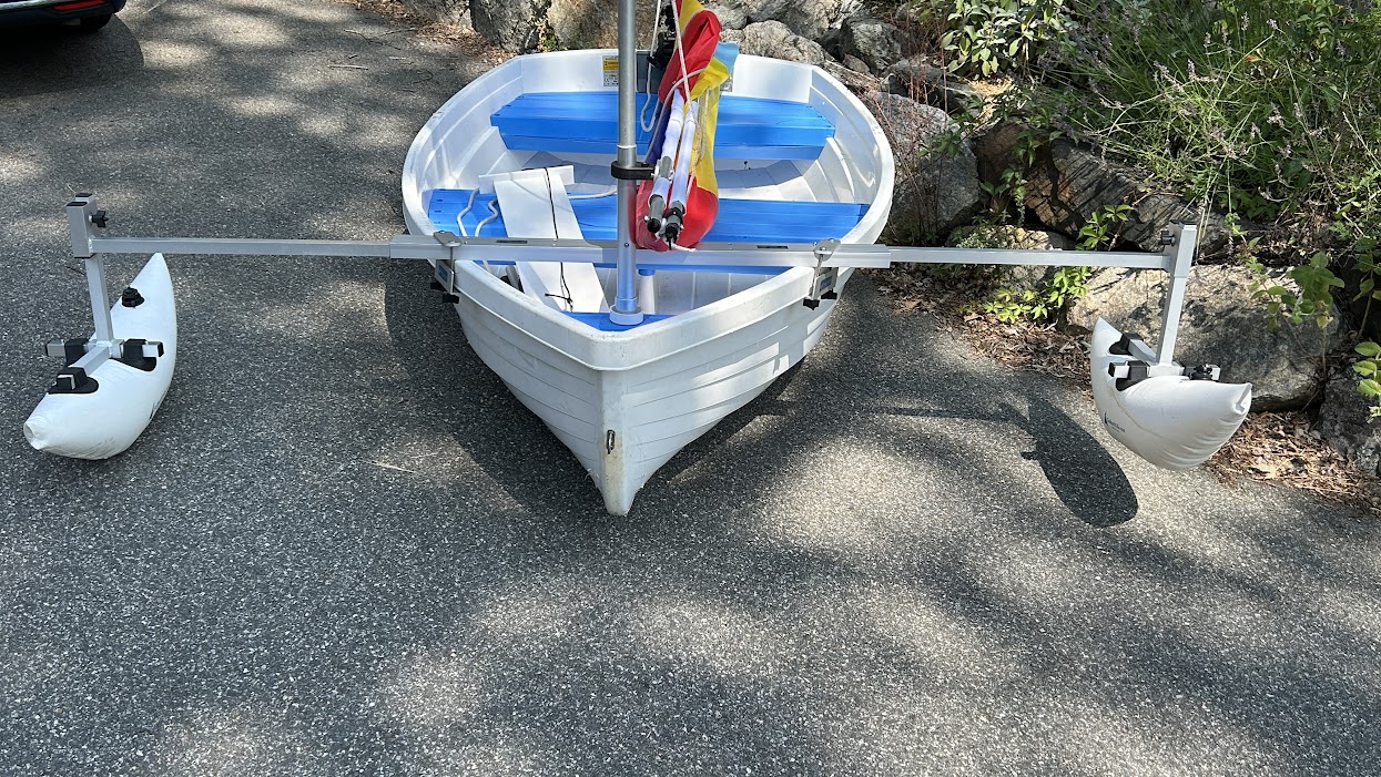 Canoe & Kayak Stabilizer With Square Post Option - Hydro-Dynamic Self-Aligning Floats
