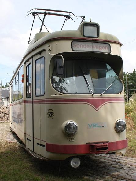 Duwag GT6 tram 128 in Danish Tramway Museum