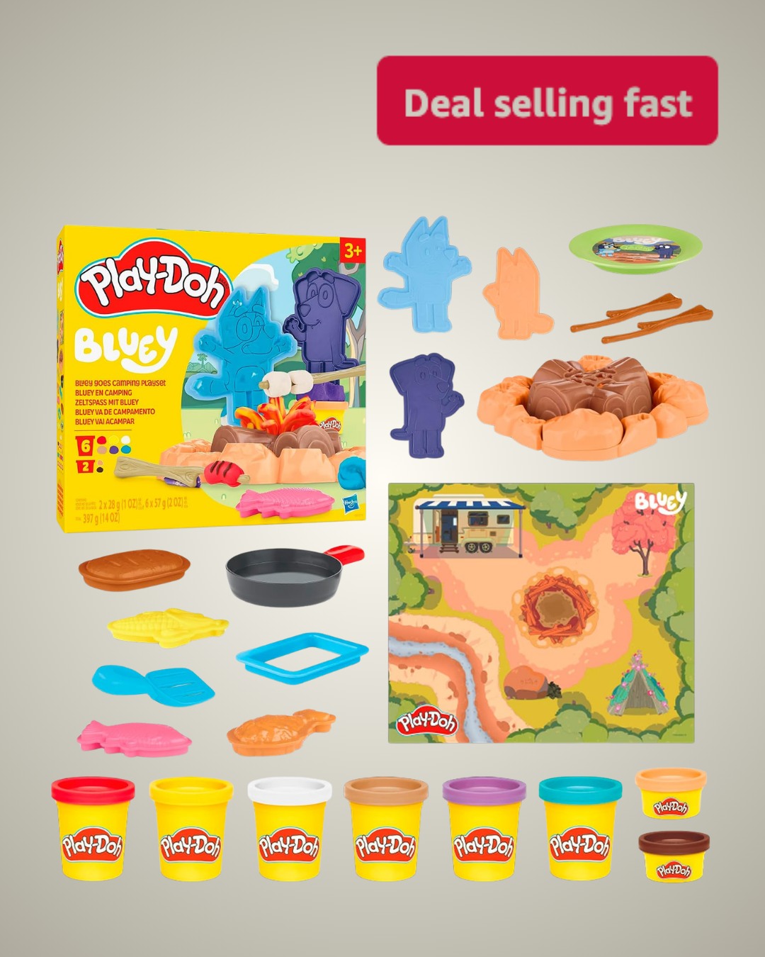 Play-Doh BLUEY Set – Coffret De Pâte à Modeler Avec Bluey Et Bingo – 11 Pots De Pâte, Moules Et Accessoires – Dès 3 Ans – Cadeau Officiel