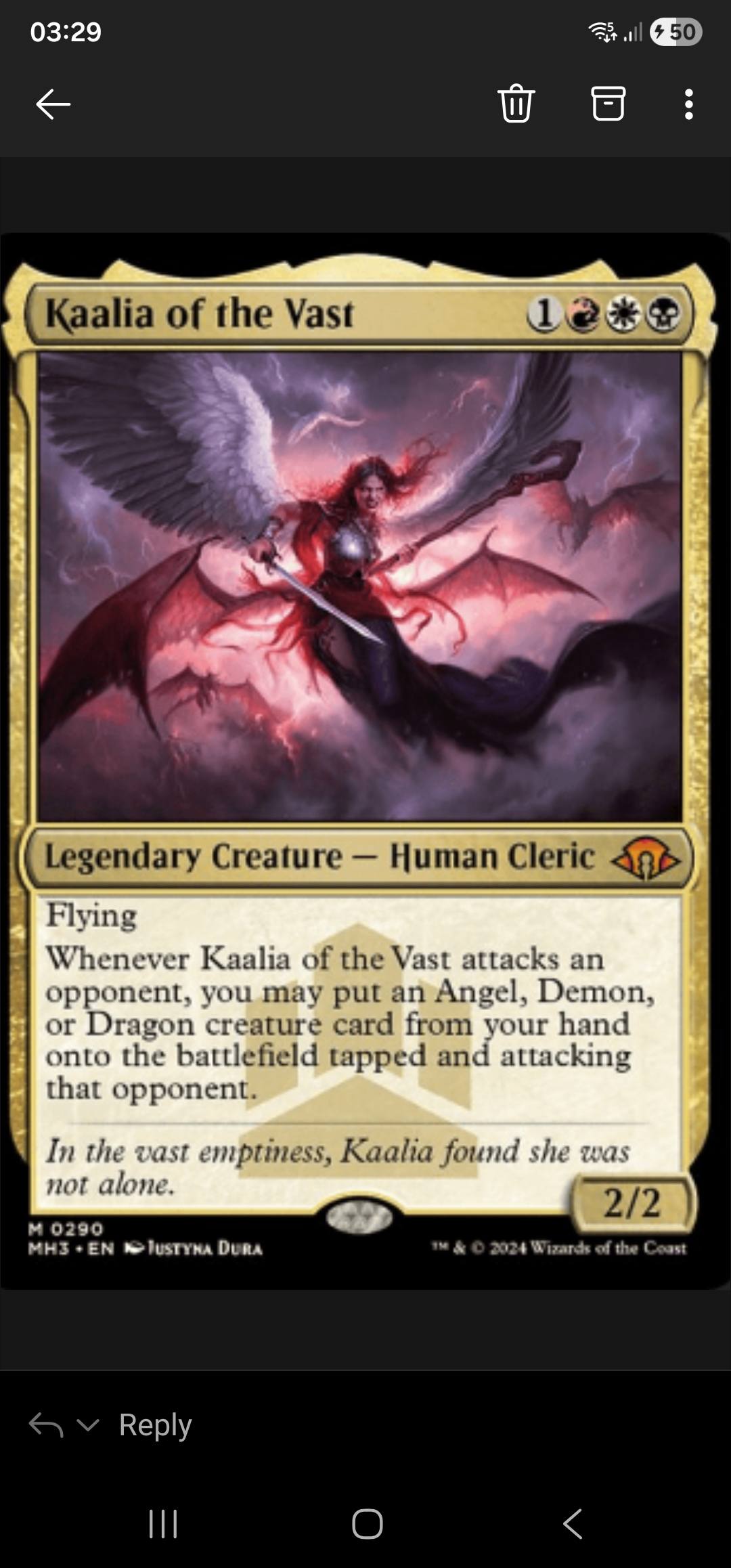 Magic: The Gathering – Kaalia Of The Vast (Borderless Foil Playtest Card)-786877