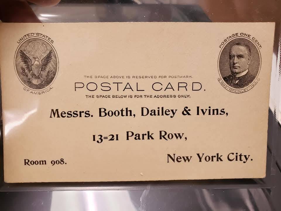 Rarest US postal card history | New York City, NY