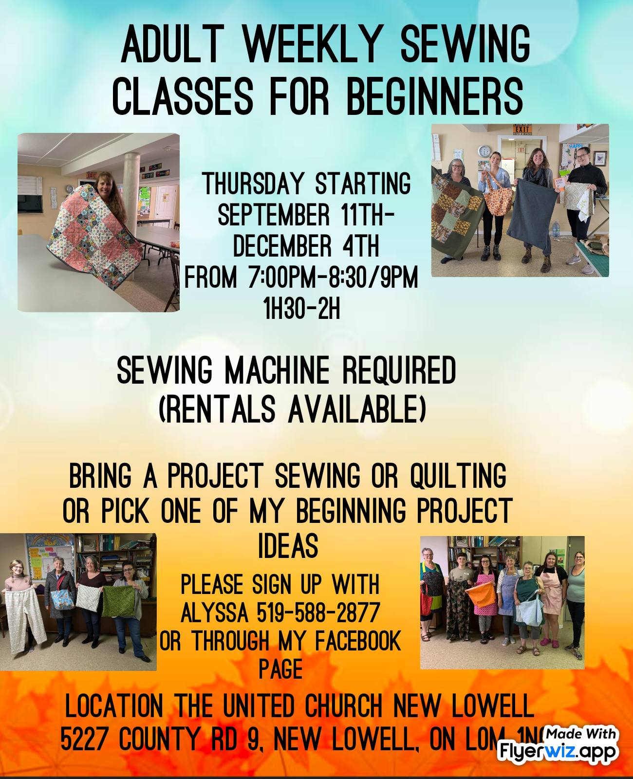 Barrie Community Online | Weekly sewing classes for adults and kids ...