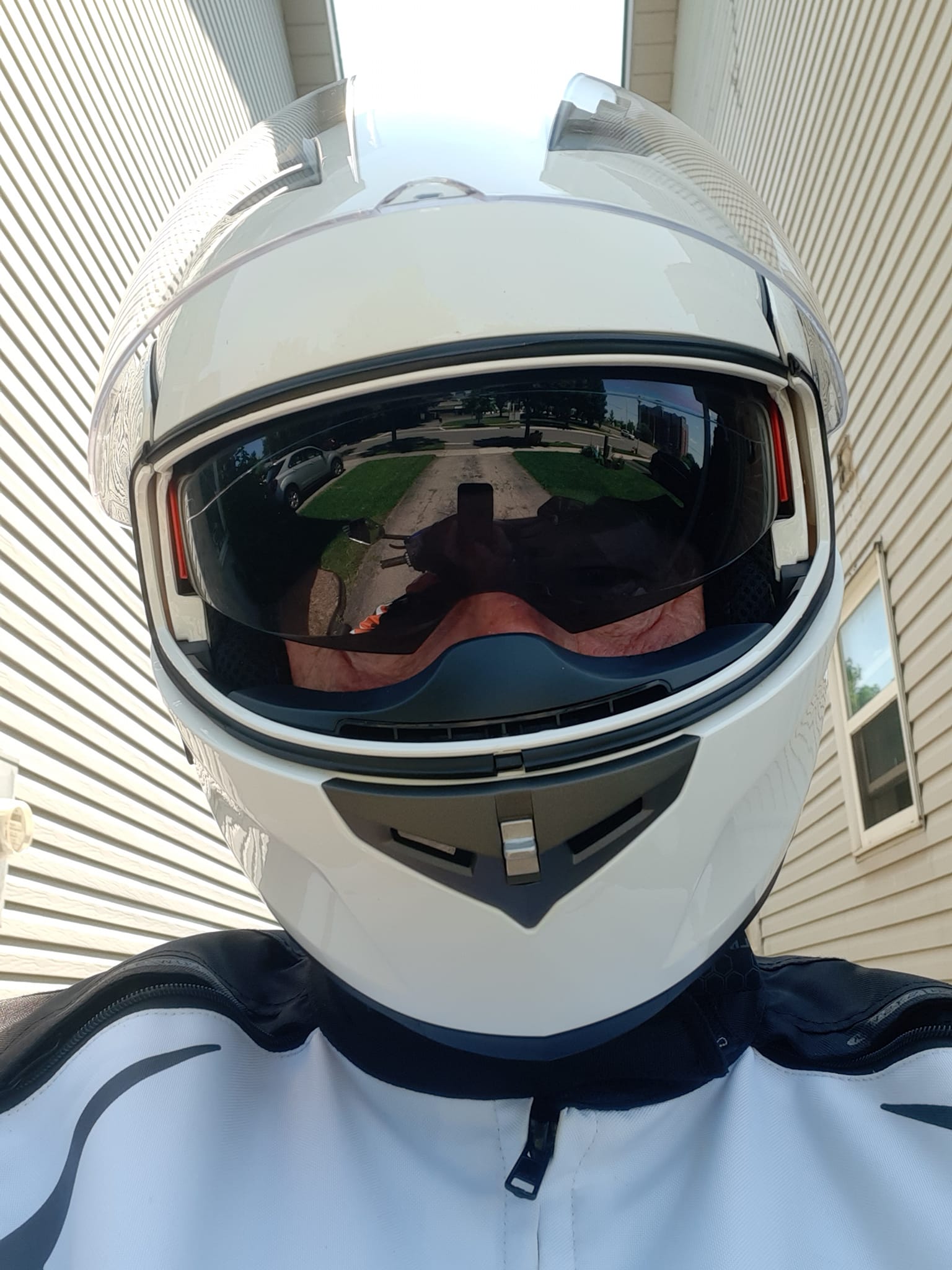 best full face motorcycle helmet under 100 KYPARA with Internal Tinted Visor & DOT Approved for Moped ATV Cruiser Scooter (White Samurai Spirit, Large) : Automotive Removable Inner Pads Press Womans Best summer motorcycle helmets Color:Frog