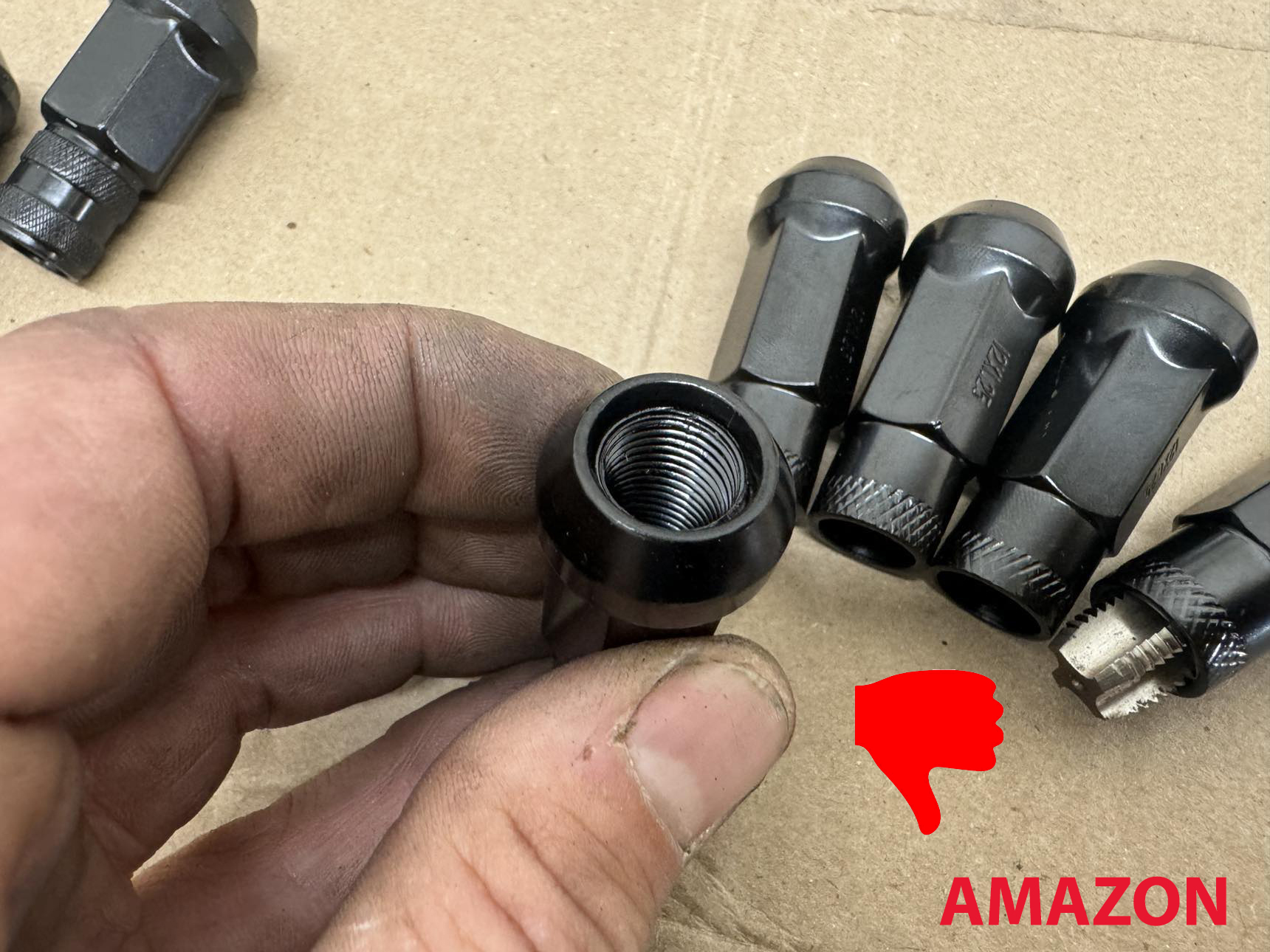 24-Piece Open End Spline Lug Nuts – 12x1.25 Thread, Black, 60° Conical Seat 4 thumbnail image
