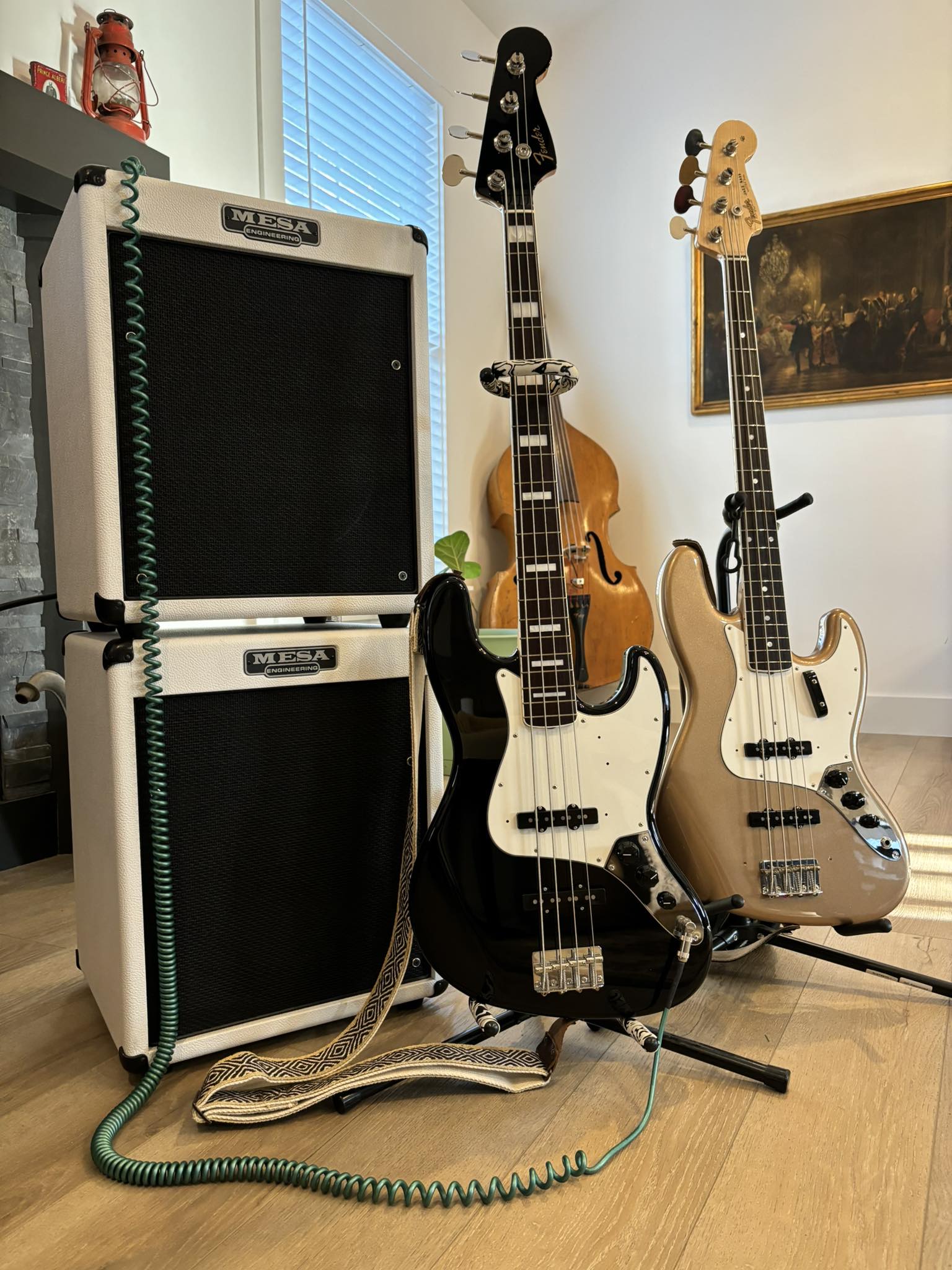 A Fender Japan Modern Jazz Bass. @gasstationguitars