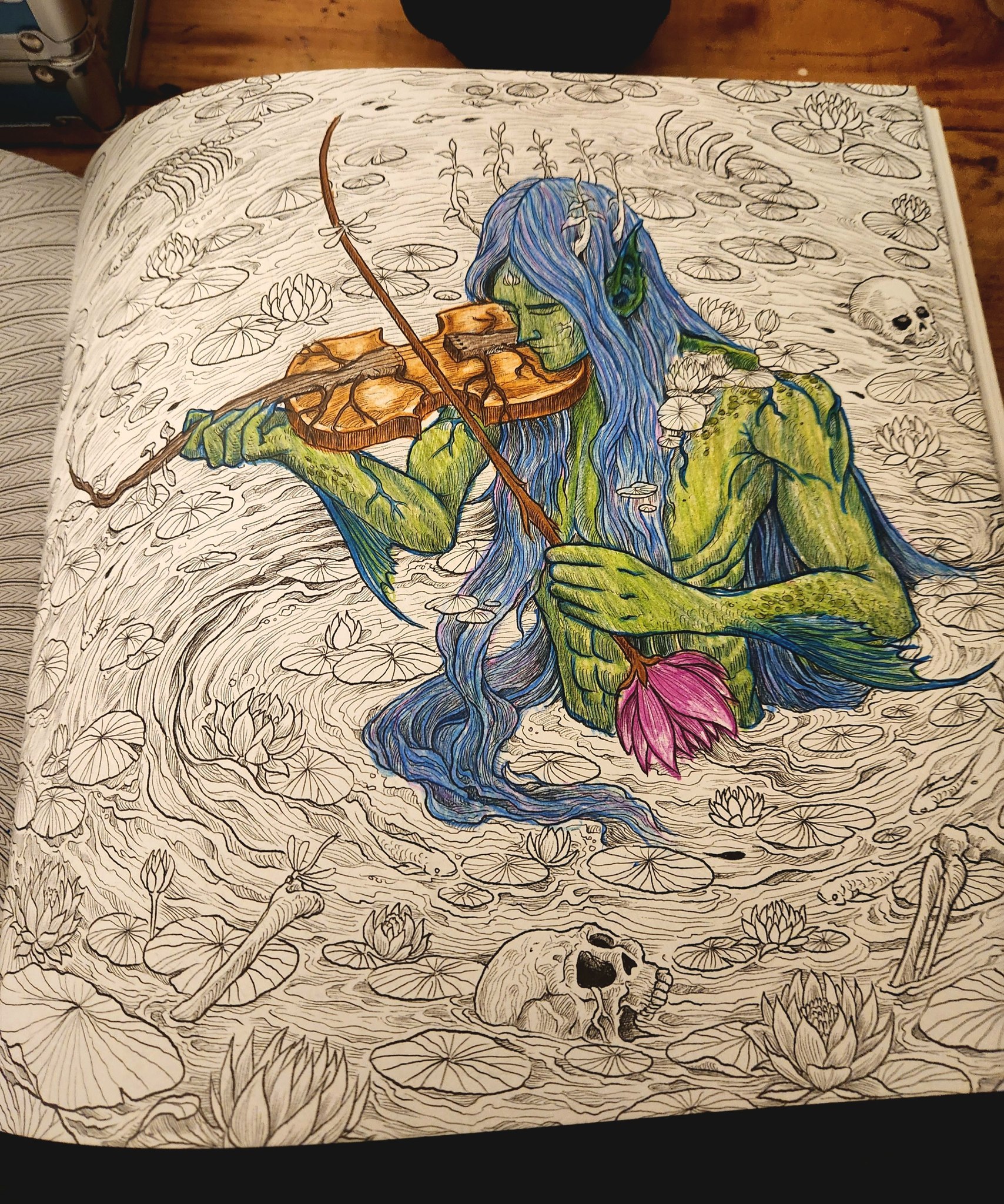 Adult coloring book mythic world