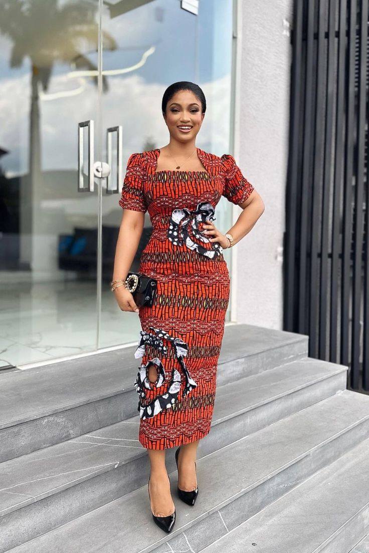 church fitting dress styles for ladies Ankara Sunday service Silver Fern Netball