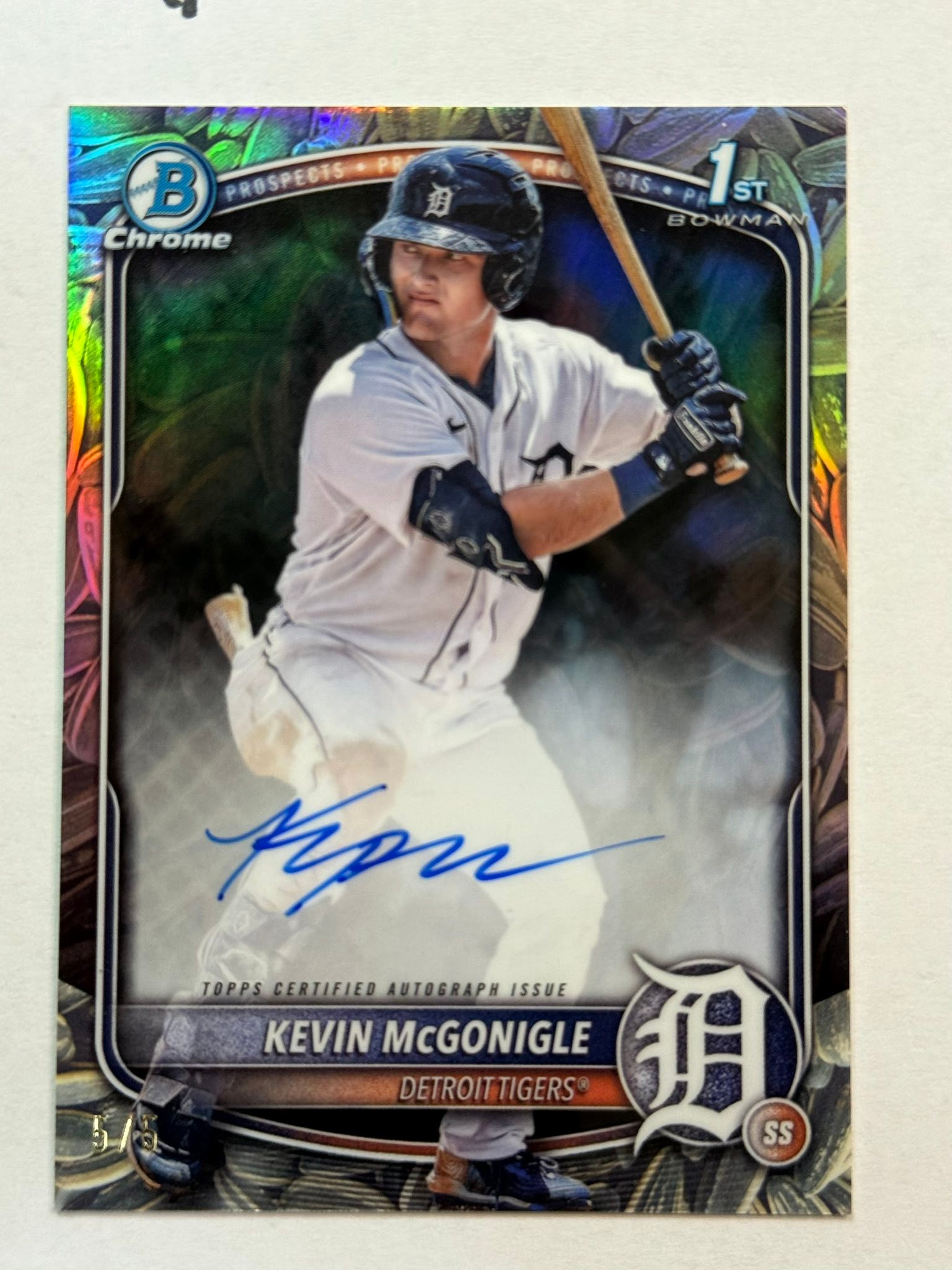Sold!!! 2025 Kevin McGonigle 1st Auto 5/5 $4,000 obo FS/NFT