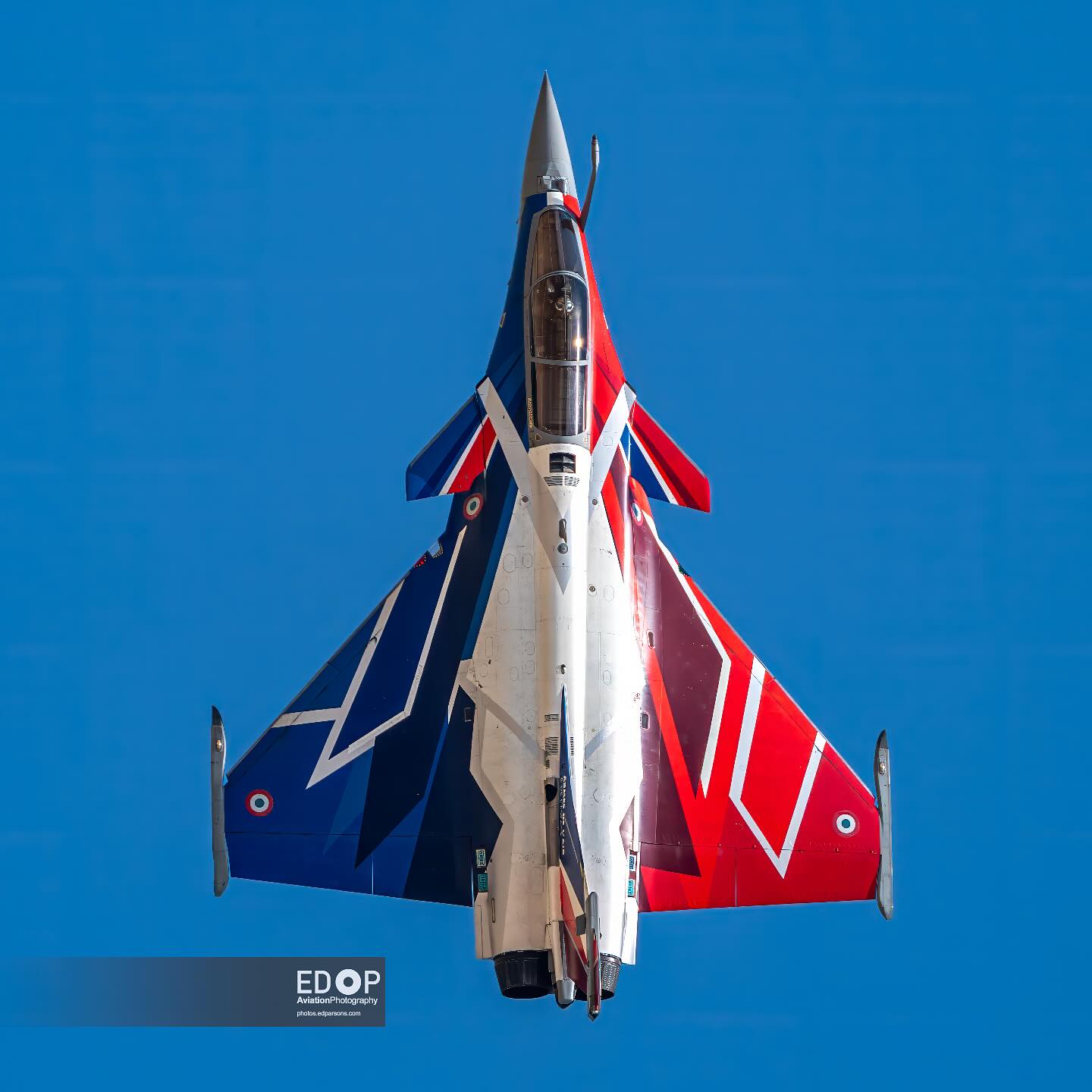Ed - A topside view of the Dassault Rafale, showing off its complex ...