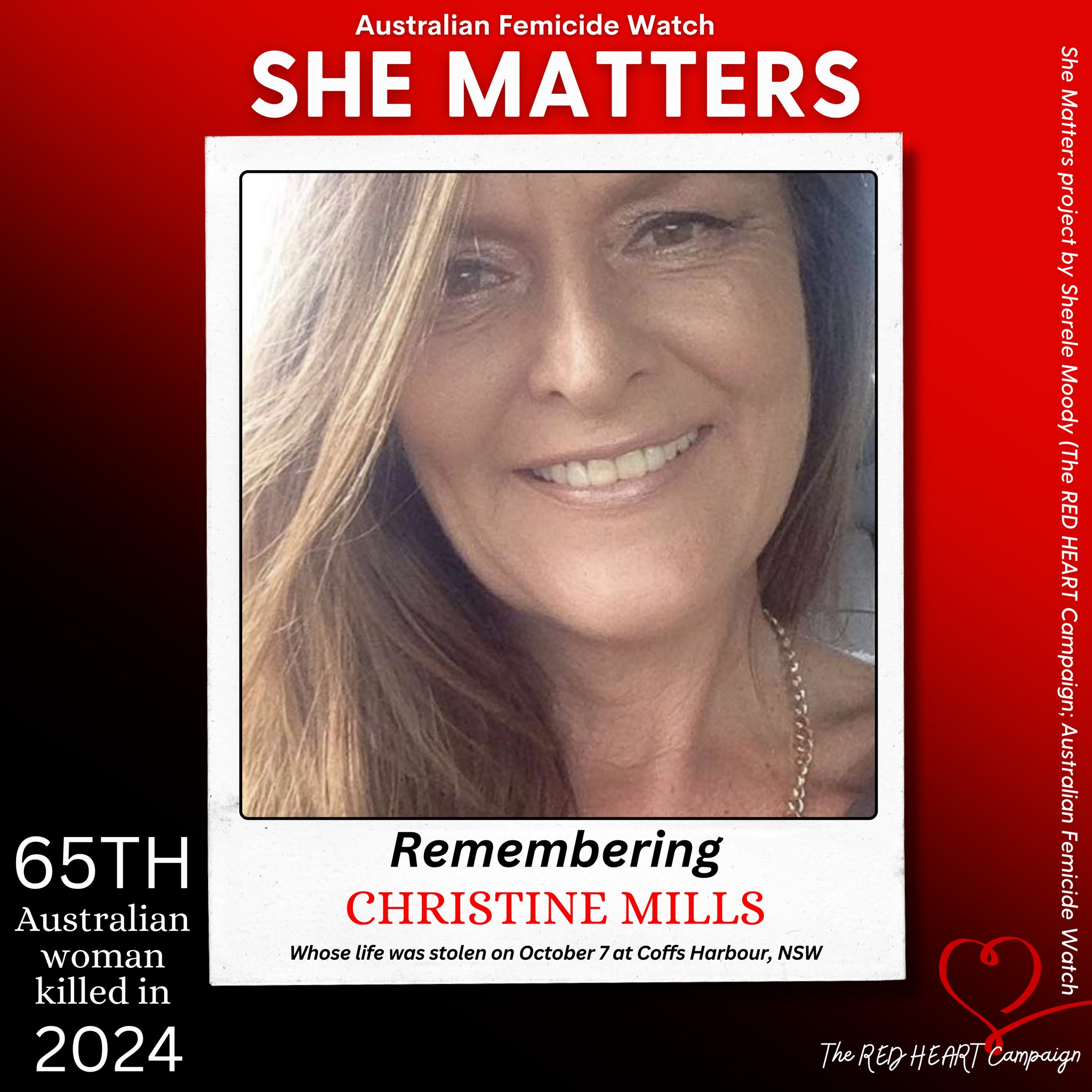 ️SHE MATTERS: CHRISTINE... - Australian Femicide Map | Facebook