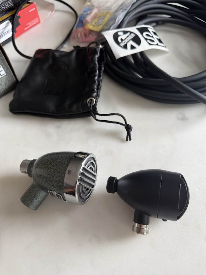 My harmonica microphones from BlowsMeAway Productions
