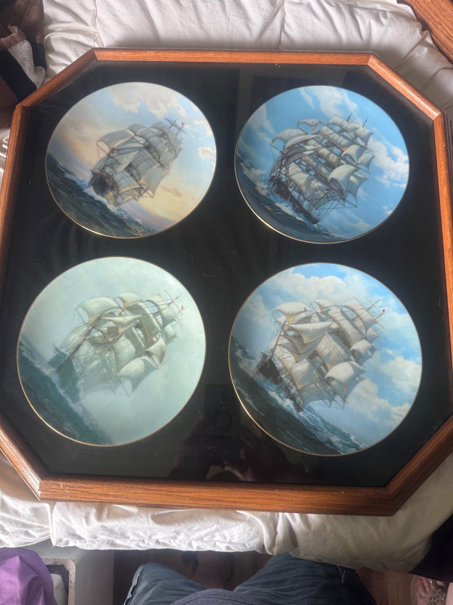 8 collector plates of the great sailing ships crafted in fine