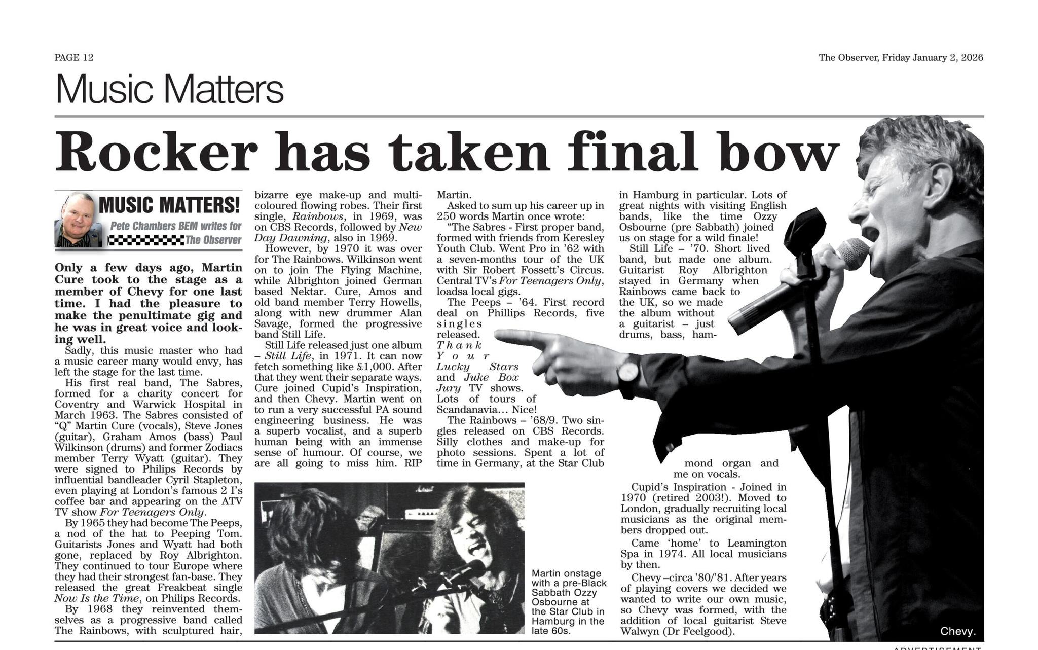 Pete Chambers - My latest Music Matters column in the... | Facebook