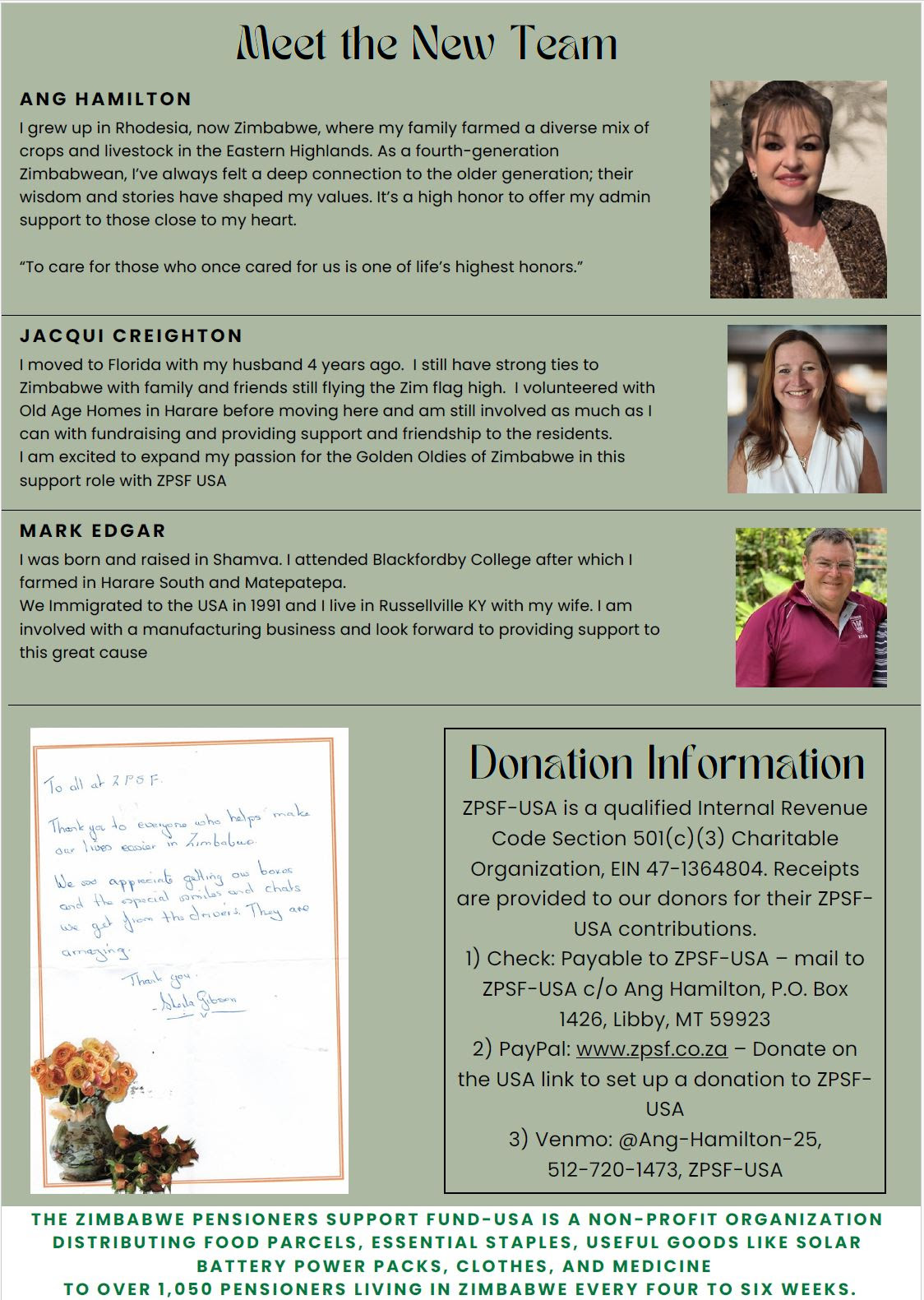 Please note that this is from ZPSF-USA and contains important