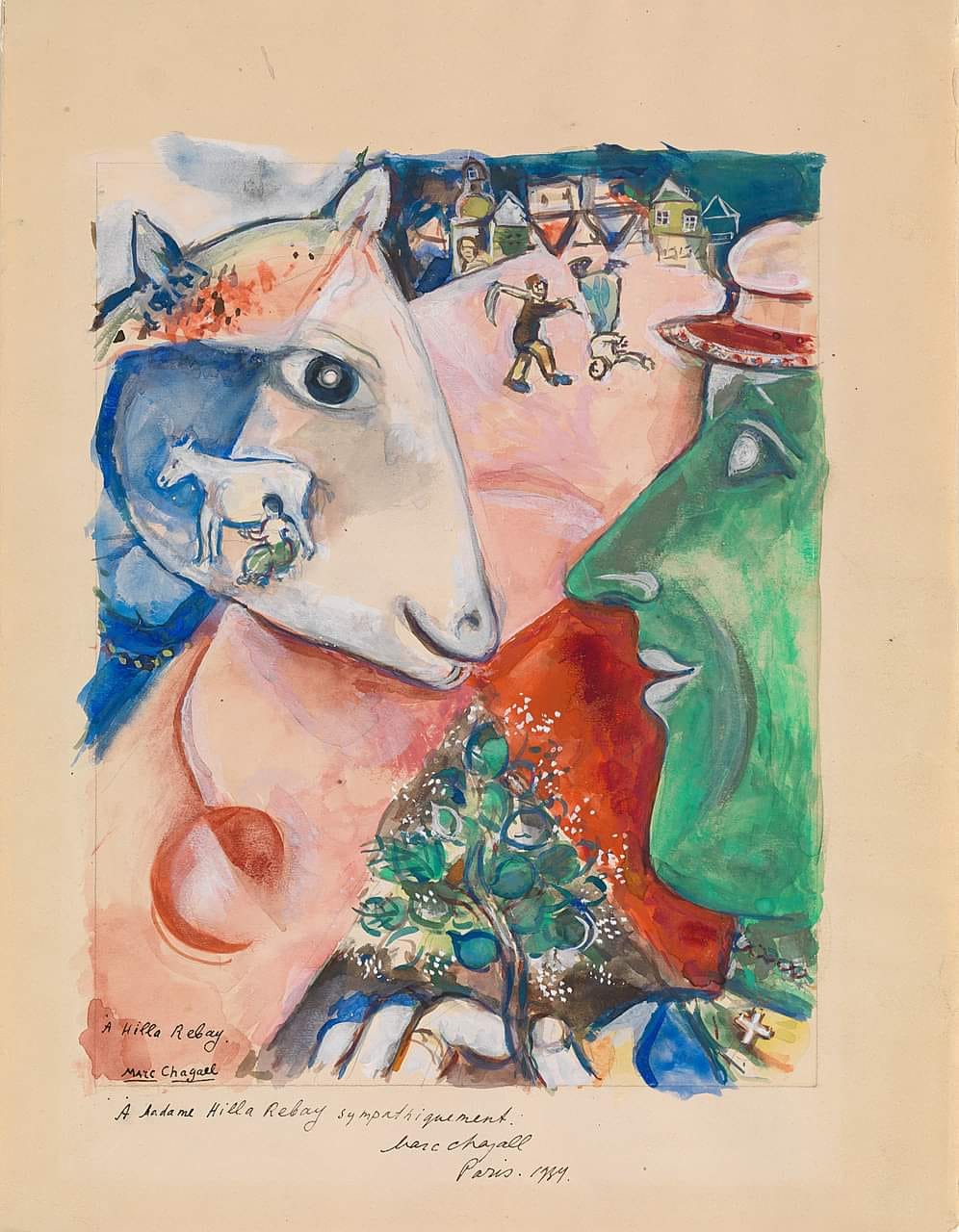 Marc Chagall (1887-1985) Russian village, 1929 #marcchagall