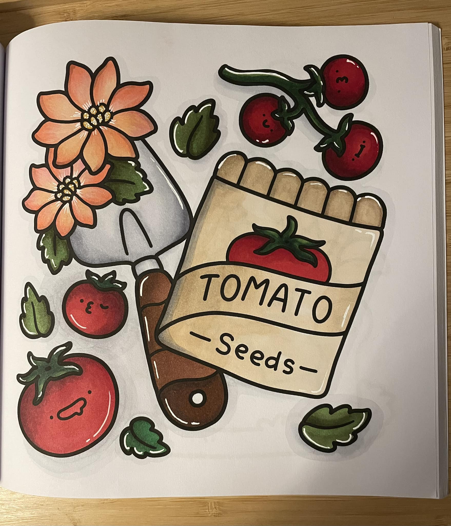 My first colouring page Coco Wyo - into the garden Copics alcohol