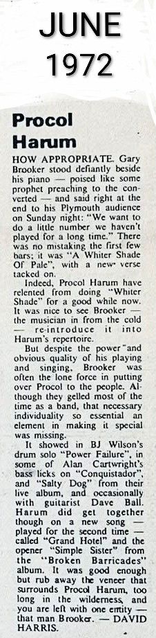 Procol Harum and Ten Years After, Tokyo, May 1972