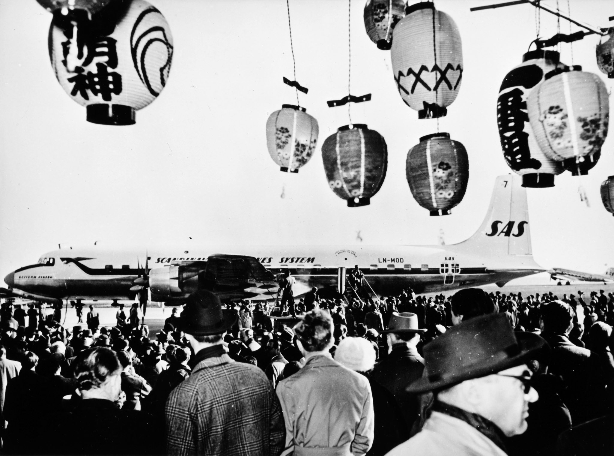 50年代後半の北極航路3社、BOAC 、SAS、KLMのパンフレット 50年代後半