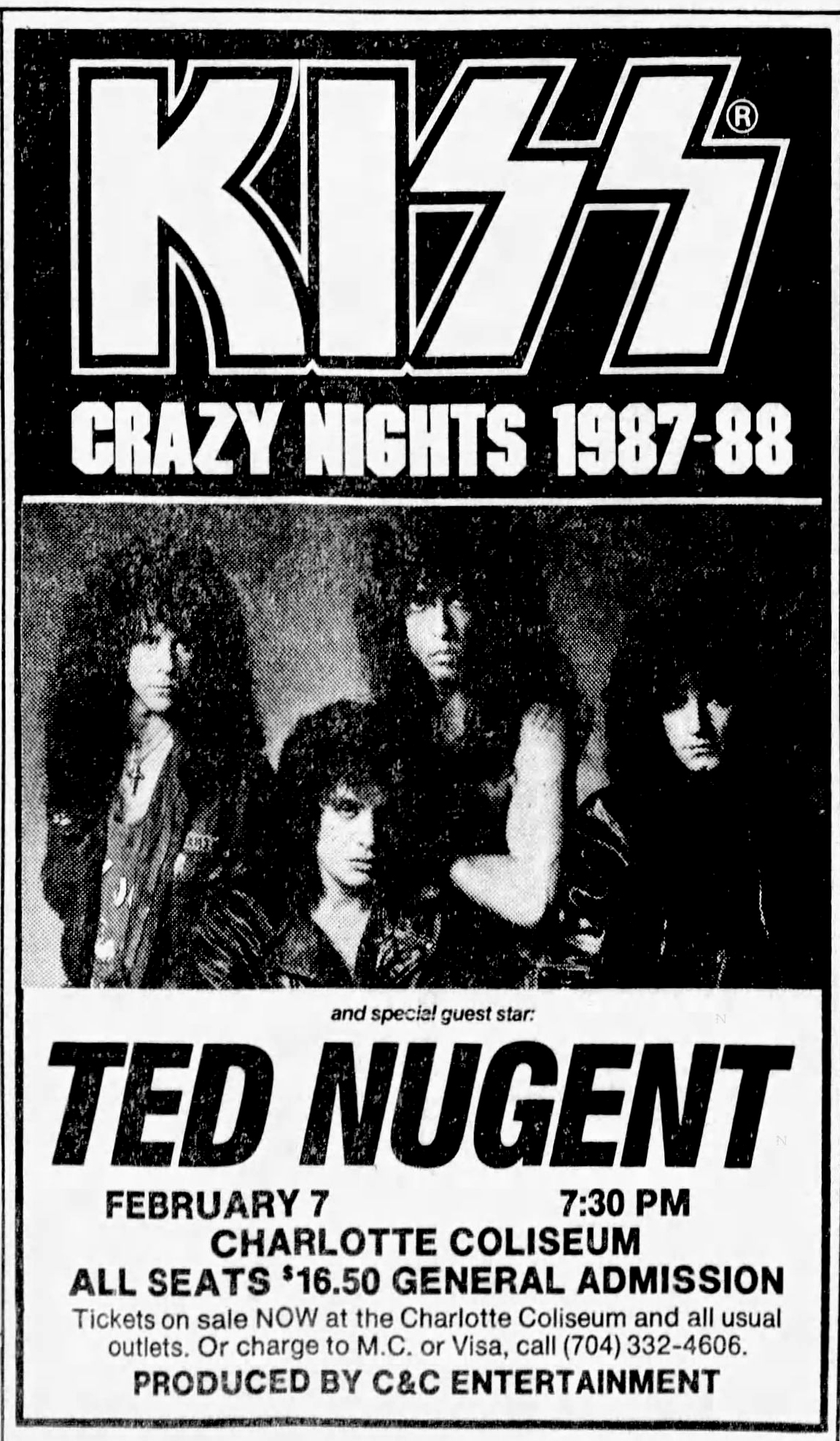 Kiss concert in Charlotte, NC 1988