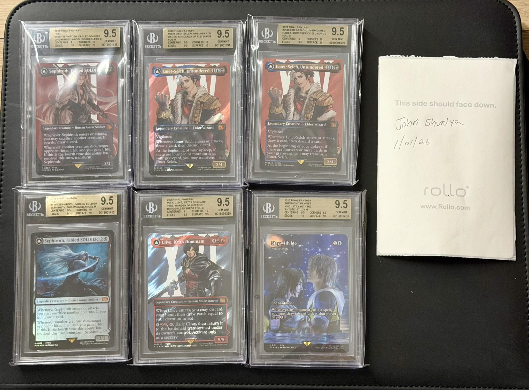 Looking to move $100 for Sephiroth Foil $150 for JPN Celes, Rune