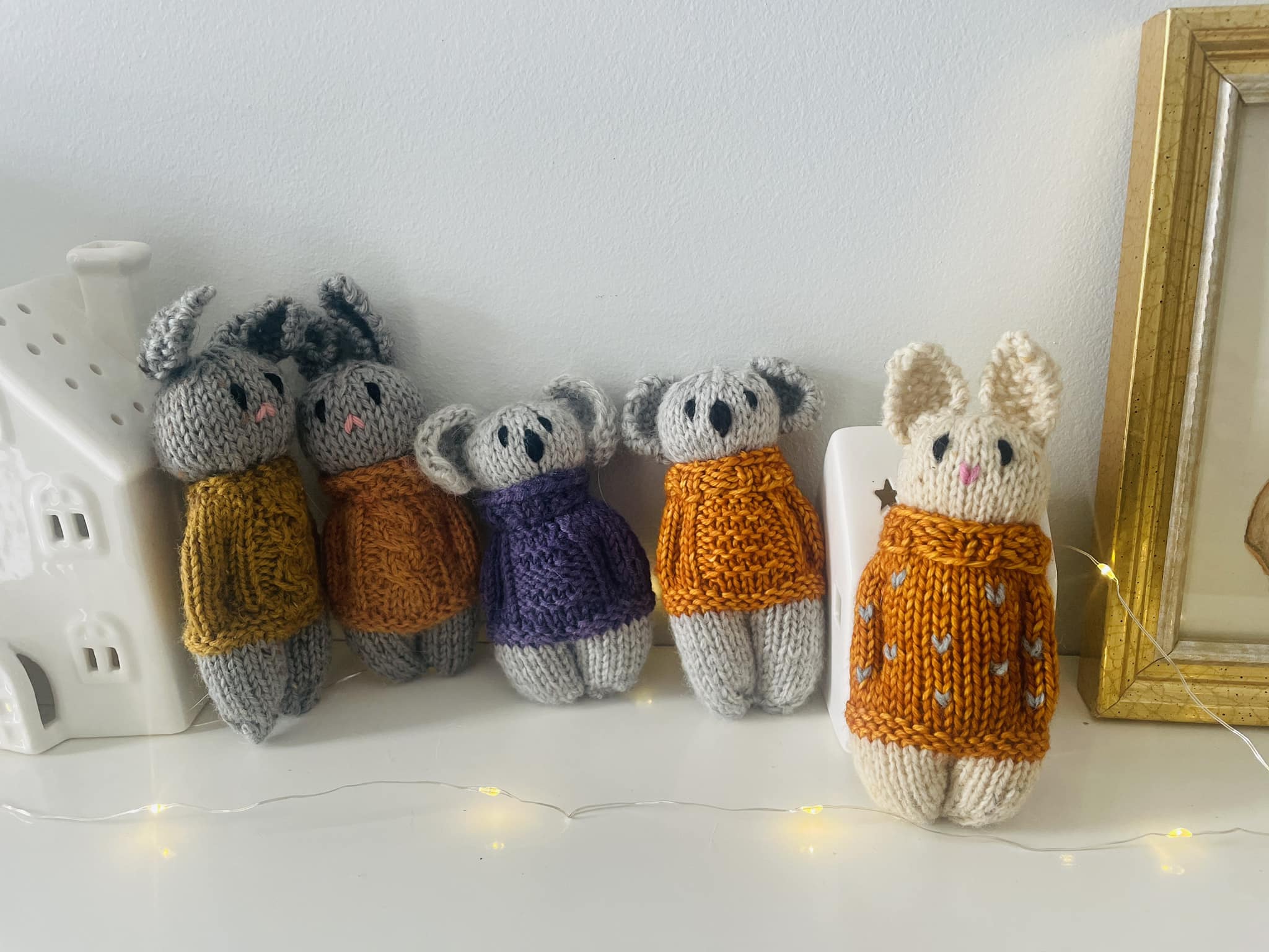 Learning to knit with Esther Braithwaite's Izzy doll pattern