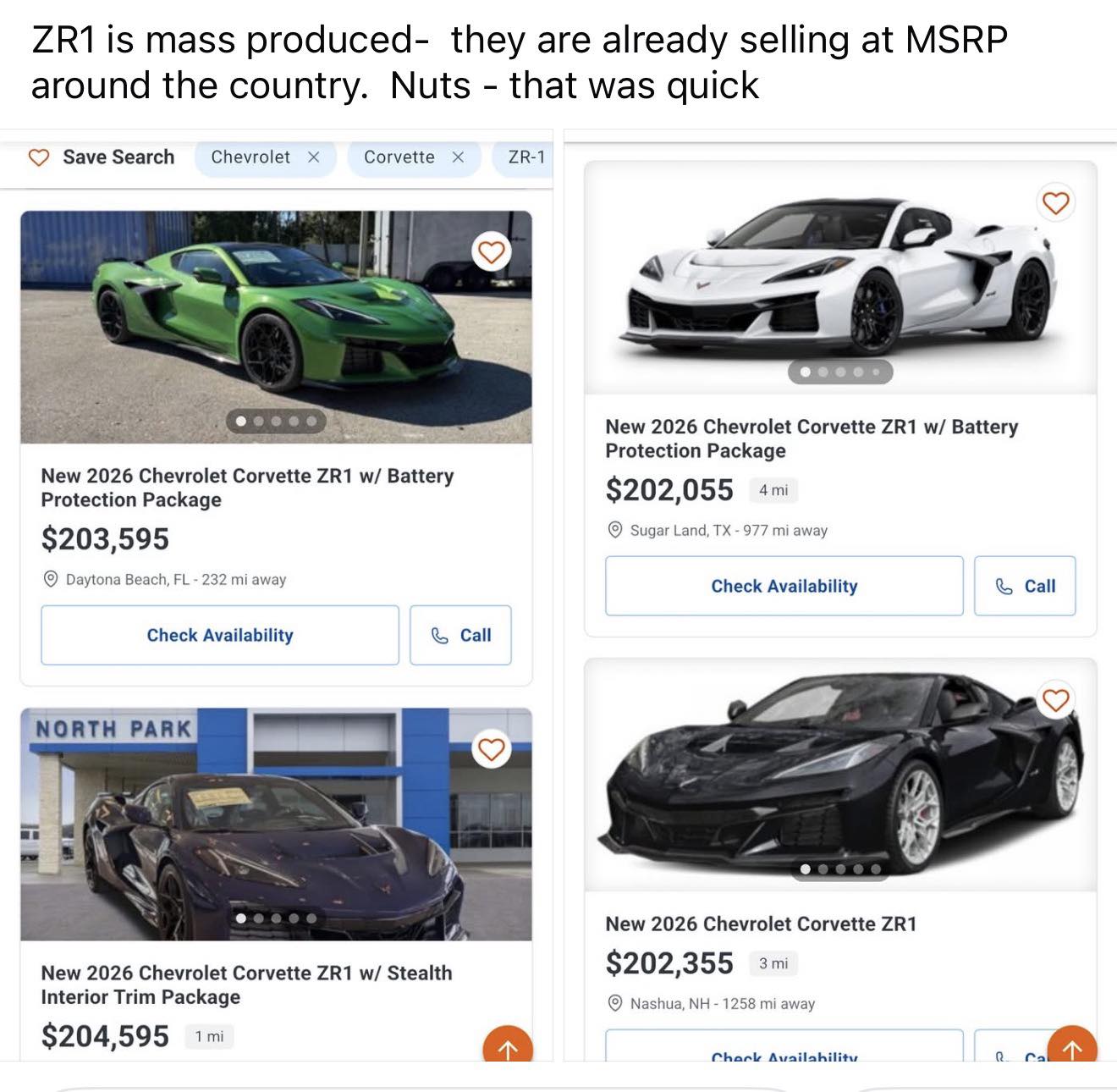 ZR1 logo signs for sale