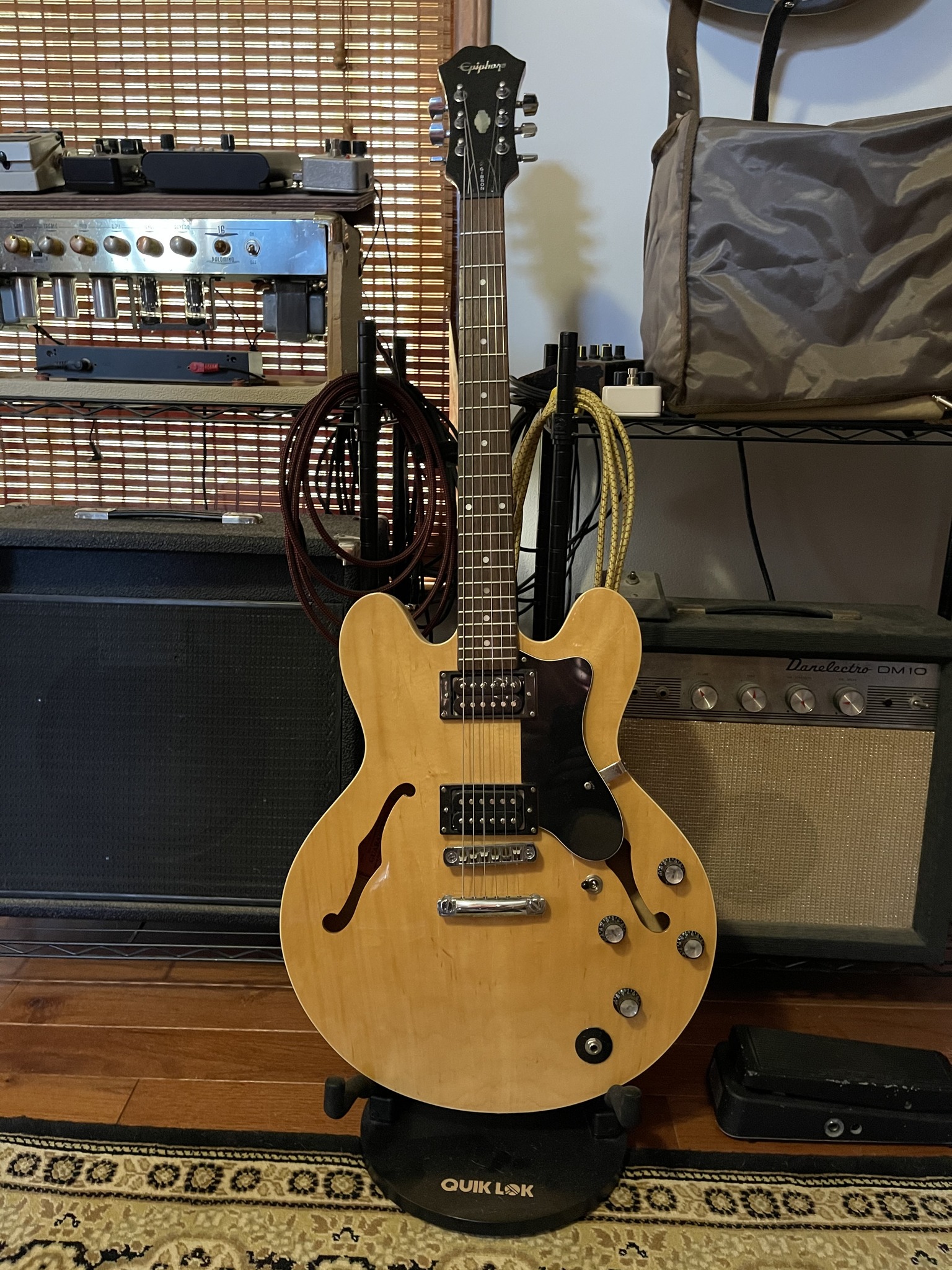 Upgraded Samick Korean Epiphone Dot archtop guitar