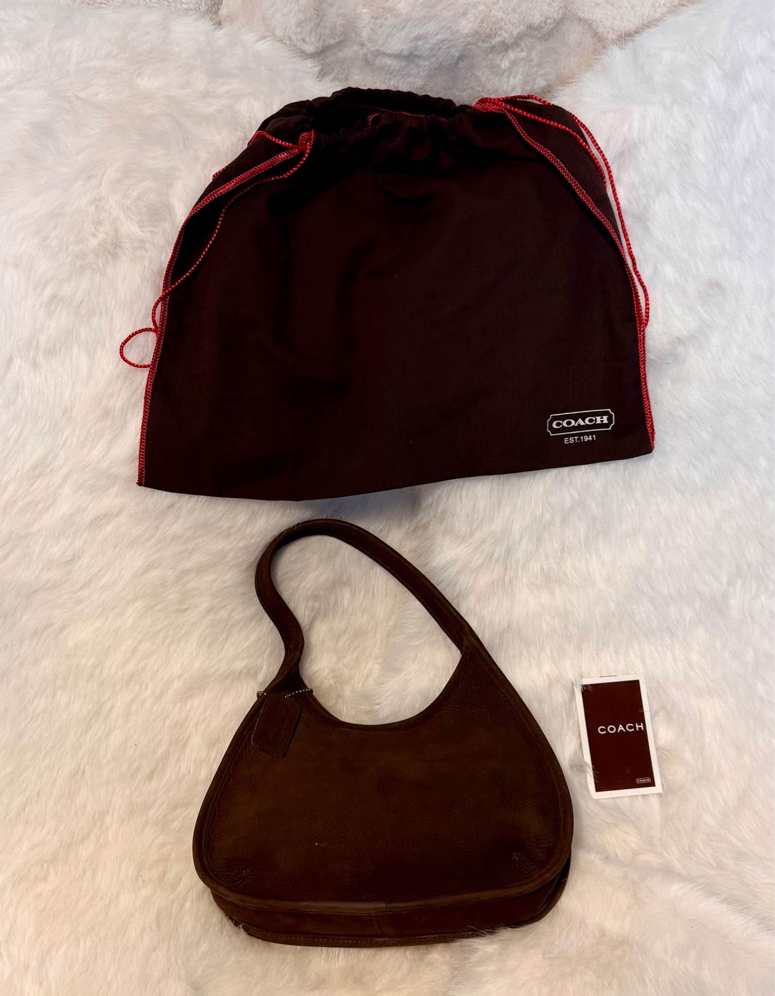 Extremely RARE Coach Vintage Mini Ergo Nubuck Brown Bag # 4399 