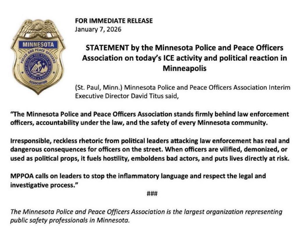 Don - 🚨BREAKING: The Minnesota Police and Peace Officers Association ...