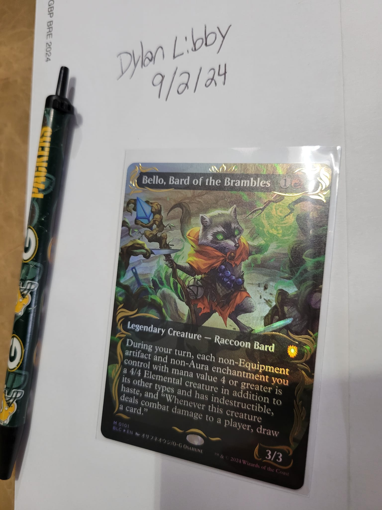 Bello, Bard of Brambles raised foil for sale