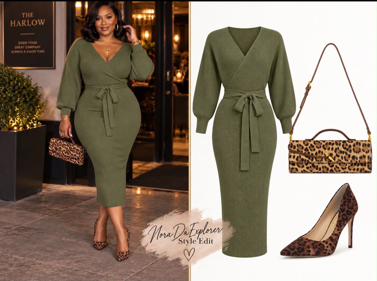 shoes for olive green dress with leopard print and purse dress_type_Halter