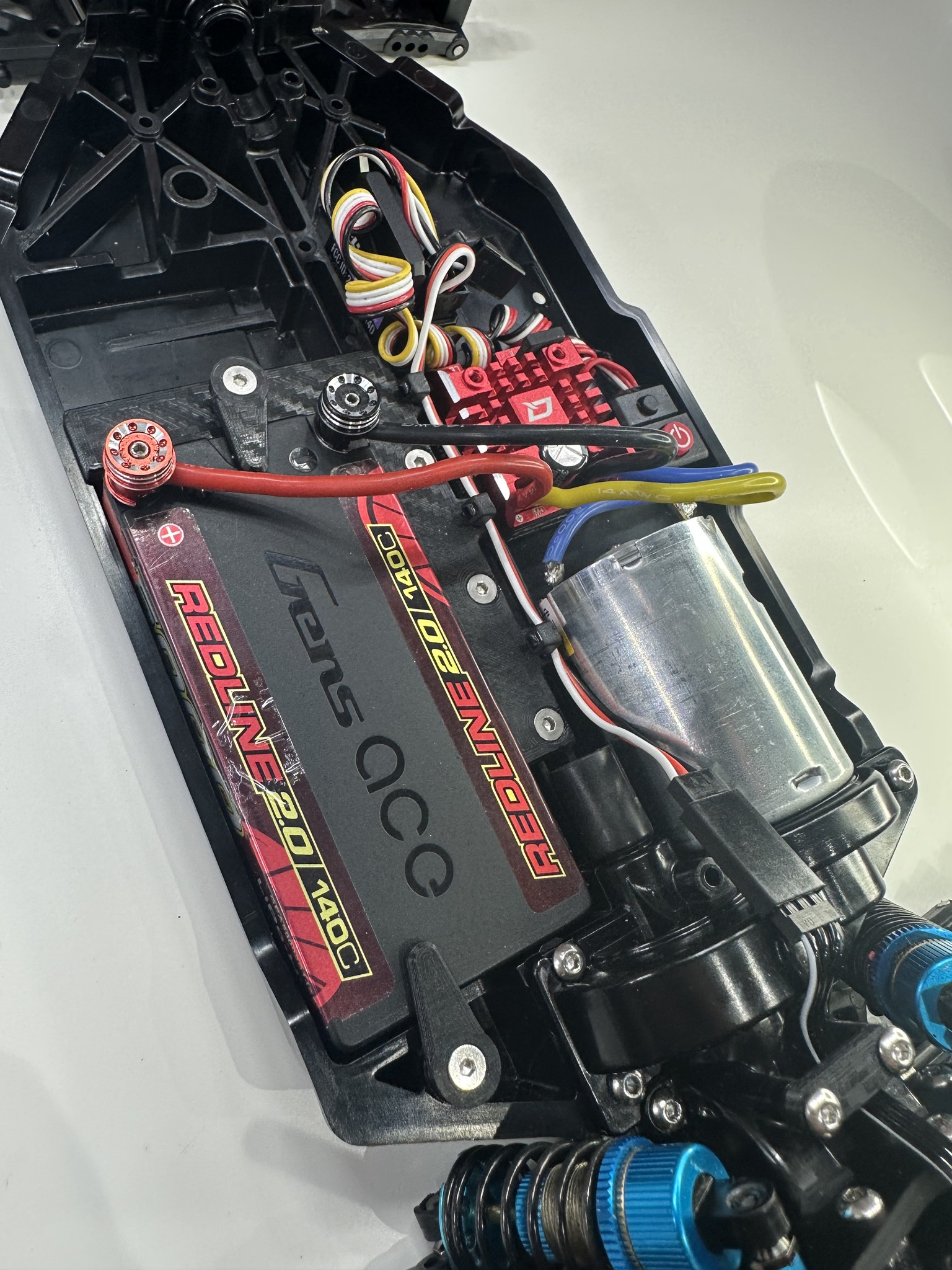 Tamiya TT02 shorty lipo battery tray design
