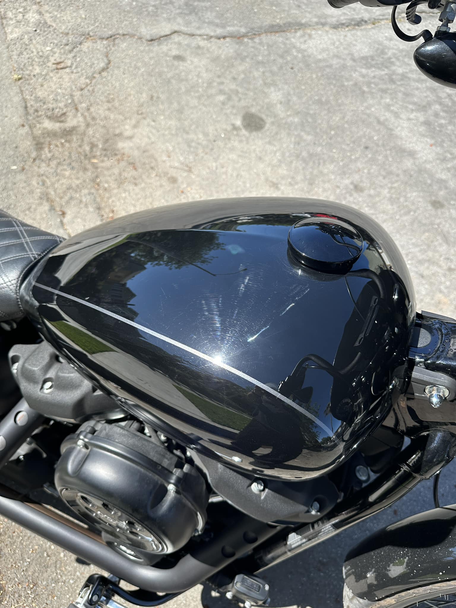 2024 Vivid Black Street Bob gas tank raise examples needed