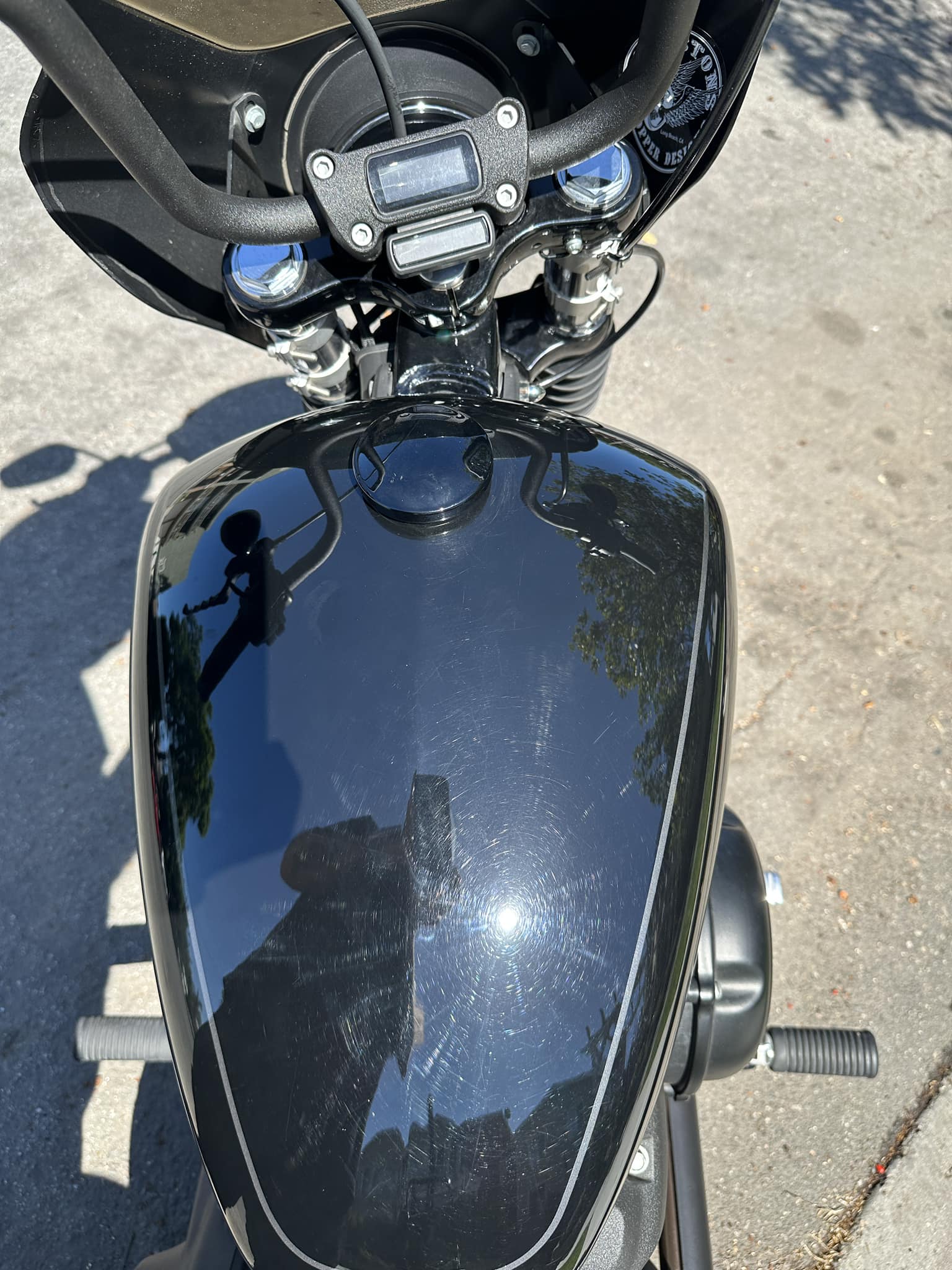 2024 Vivid Black Street Bob gas tank raise examples needed