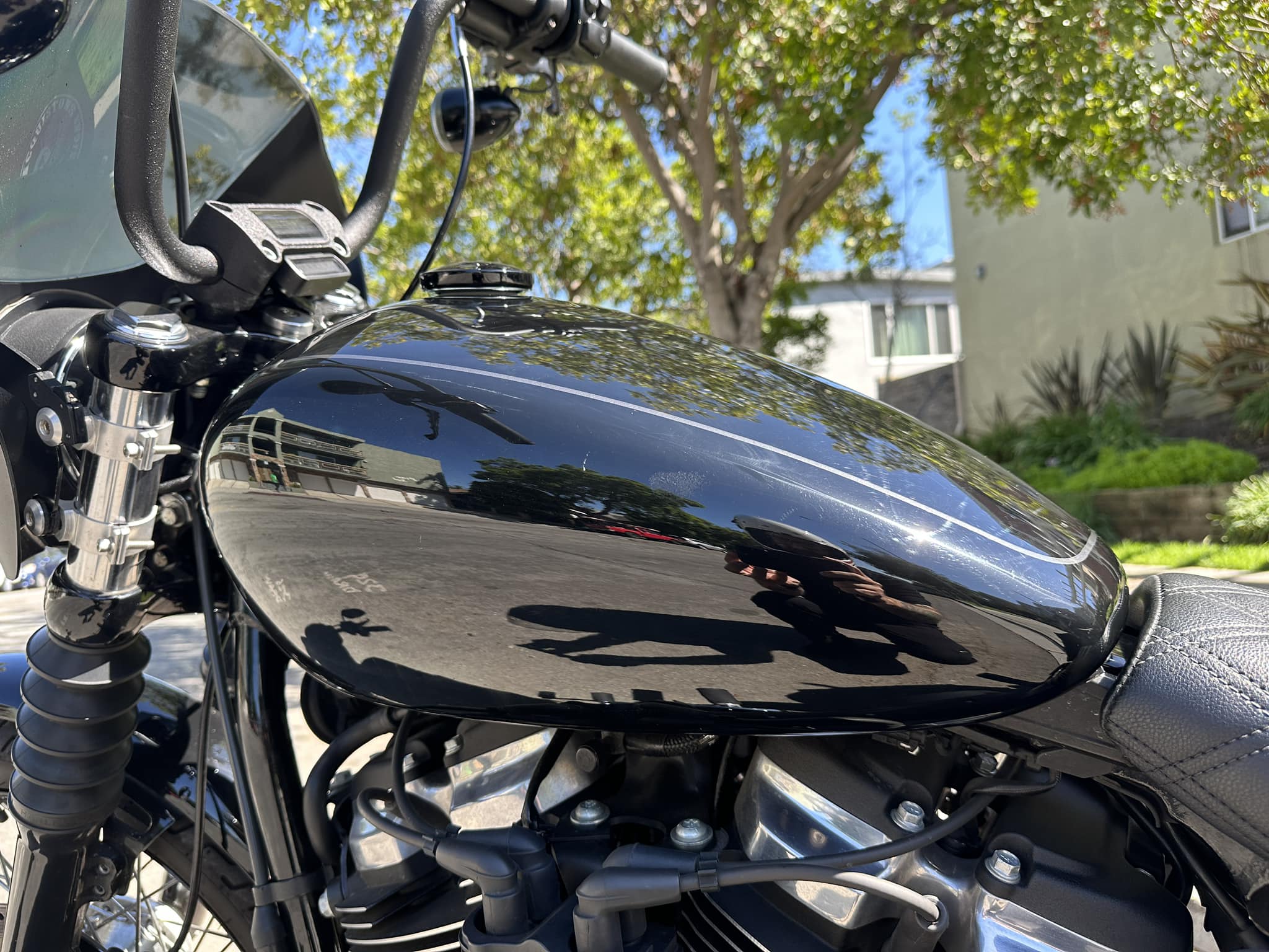 2024 Vivid Black Street Bob gas tank raise examples needed