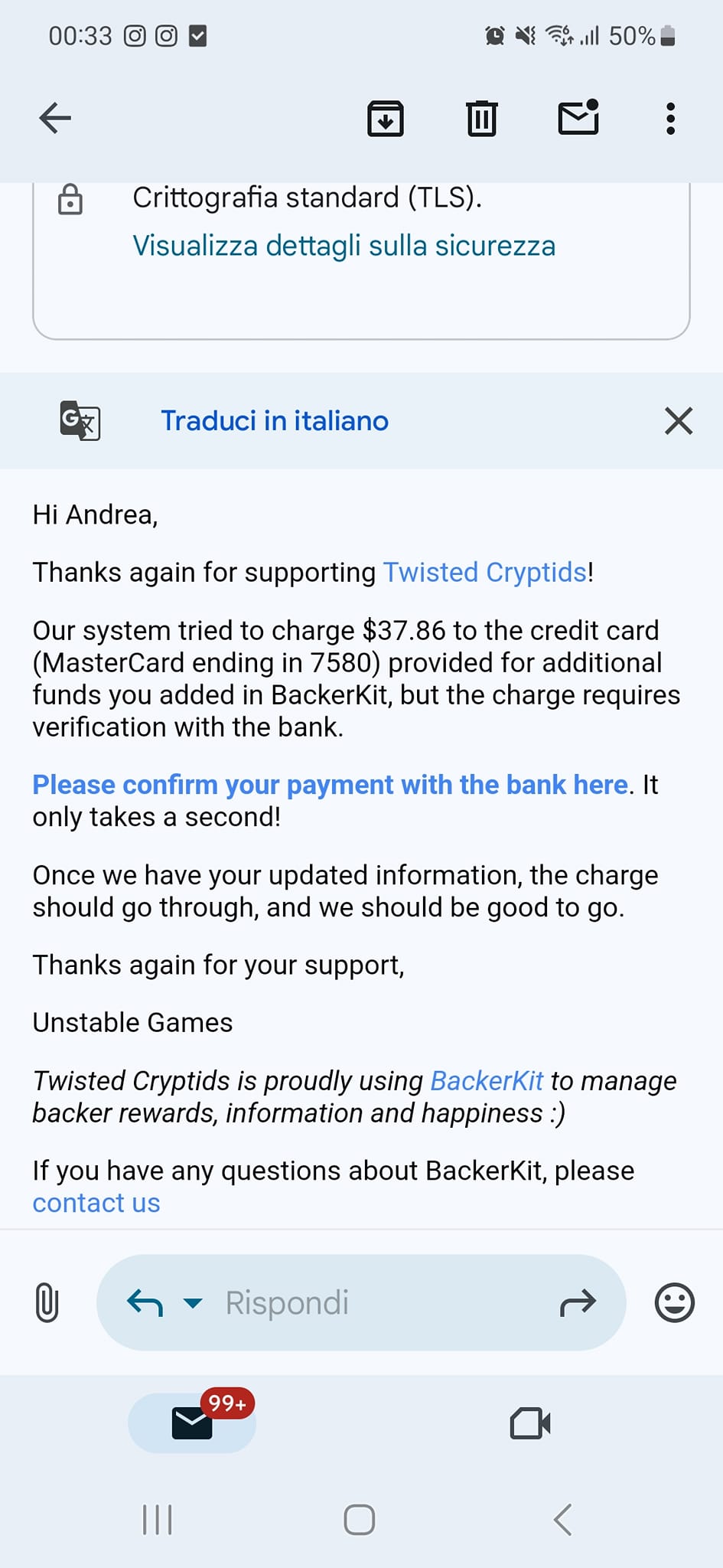 Twisted Cryptids | Hello everyone. I've just received that email and I ...