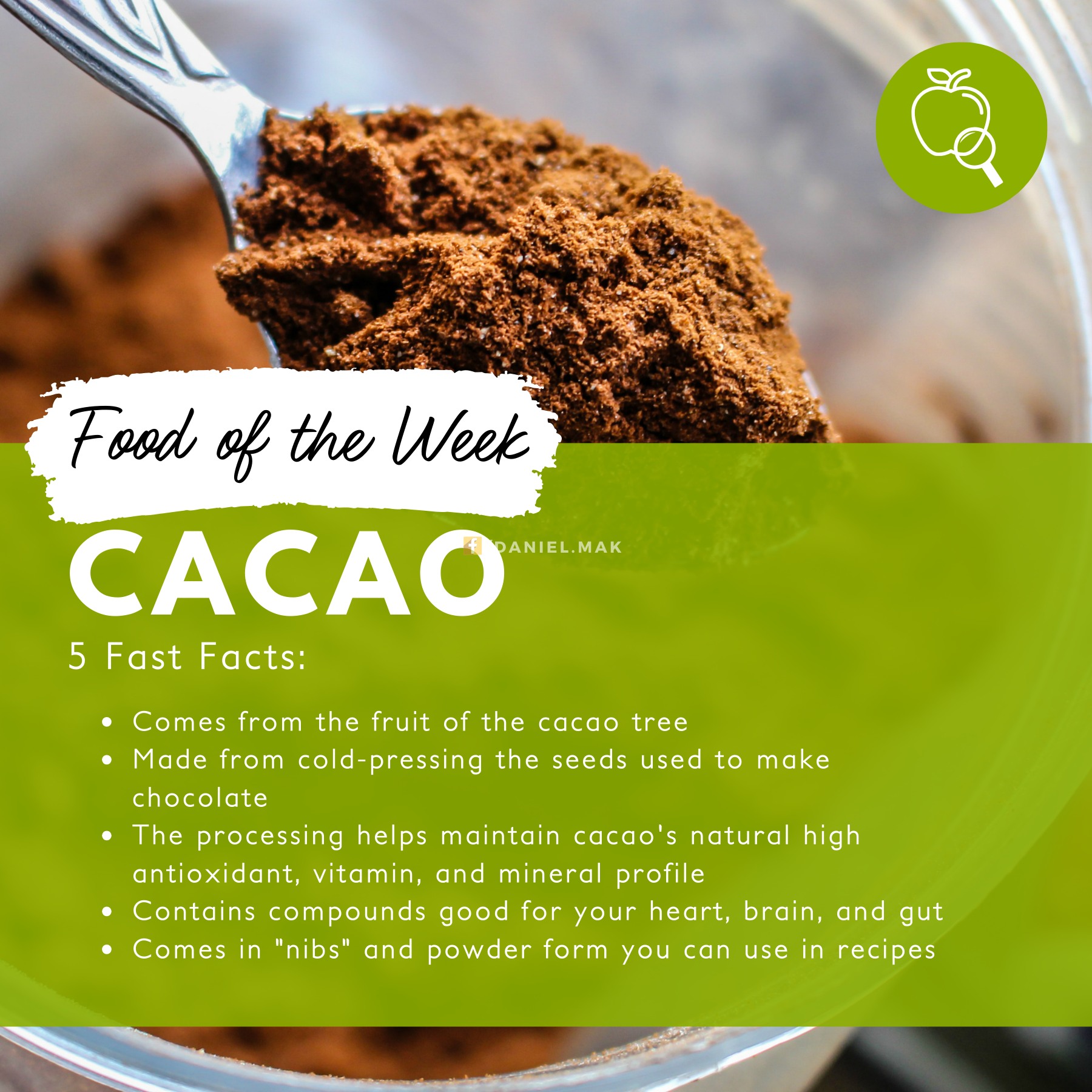 What's your favorite way to have cacao? A few other benefits of cacao are that it lowers blood pressure, reduces inflammation, is an excellent source of iron, and can reduce your risk
