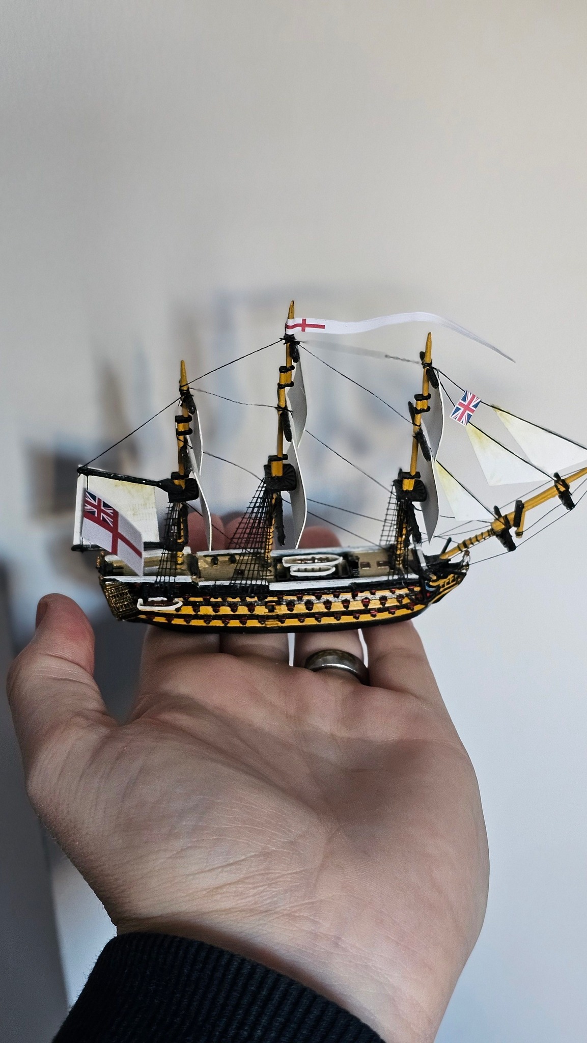 This is my 1/700 scale HMS Victory from the Warlord Games, Black