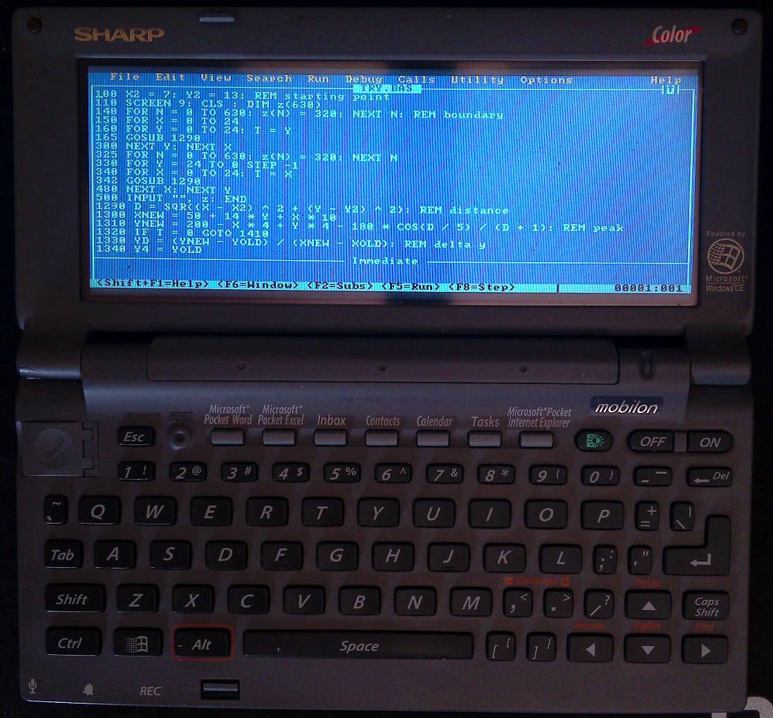 Sharp HC 4600 Mobilon with Pocket DOS and QBX Basic