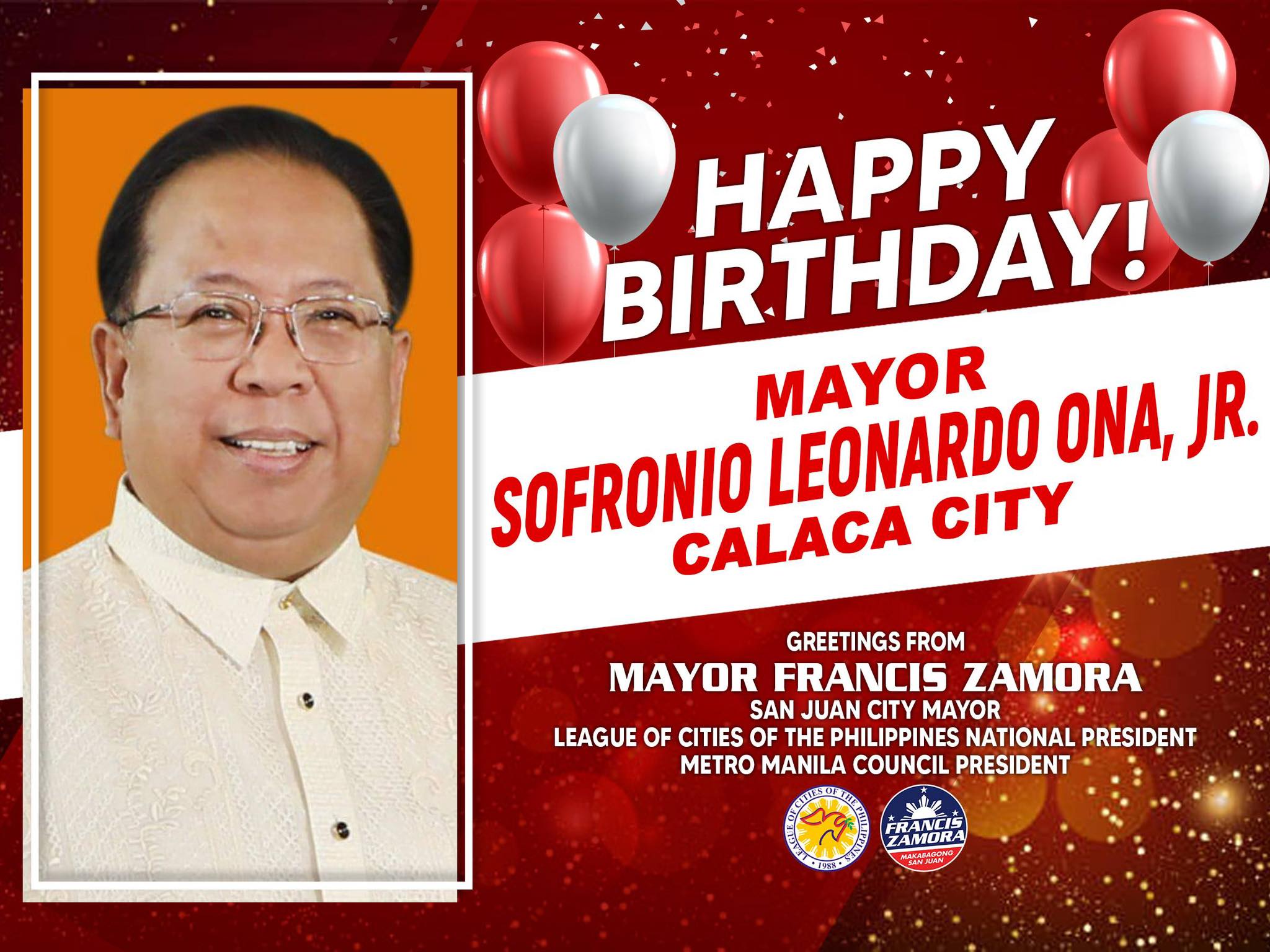 Mayor Francis - Happy birthday to Mayor Nas Ona of Calaca City 🎂🎂🎂 May ...