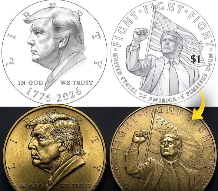 The design for a 24-karat gold commemorative coin featuring