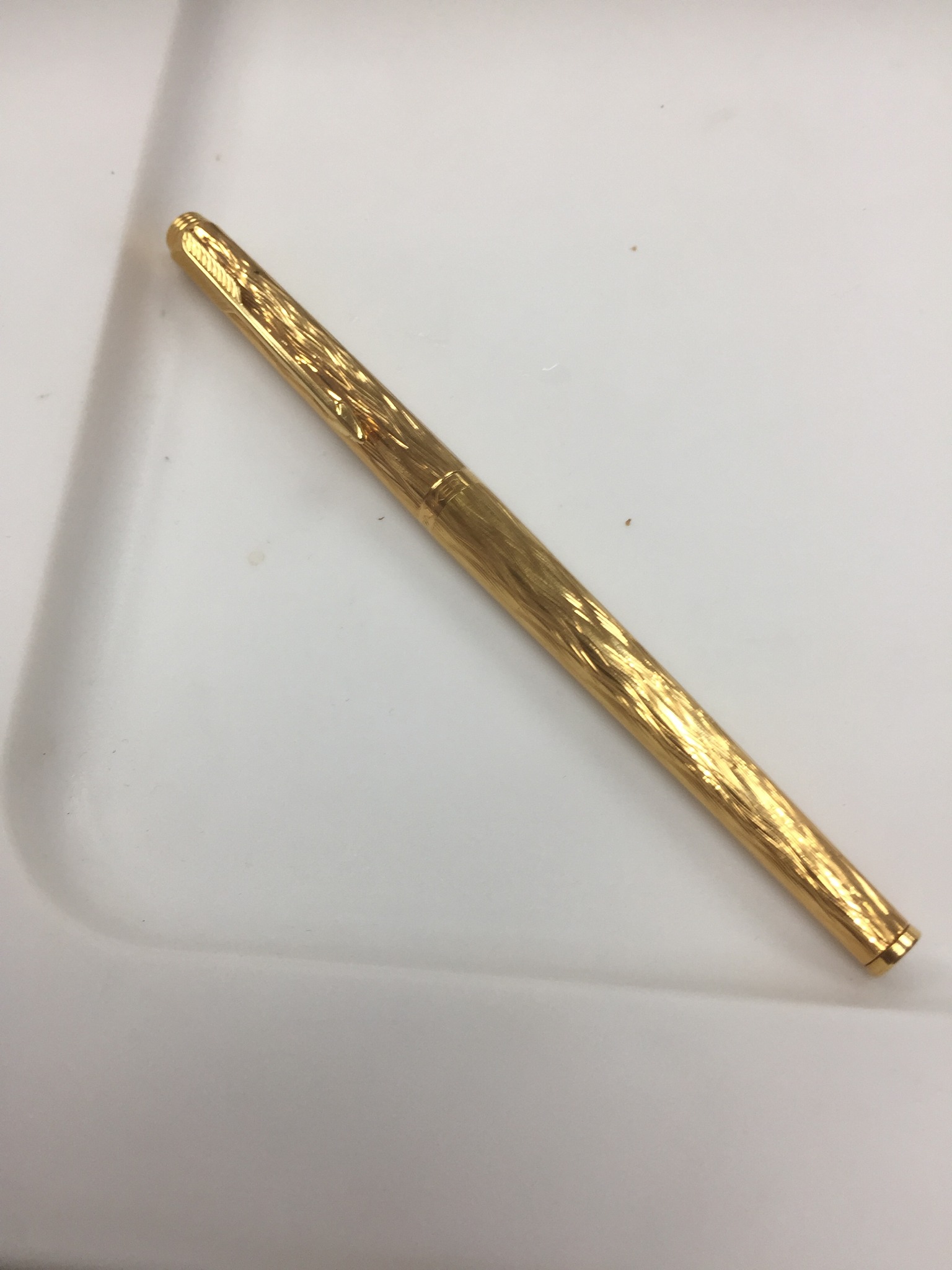 大幅値下げ‼️PARKER 180 Ecorce万年筆 FRANCE製 金張り This is my Parker 180 Écorce (Bark) Guilloché Finish Gold Plated