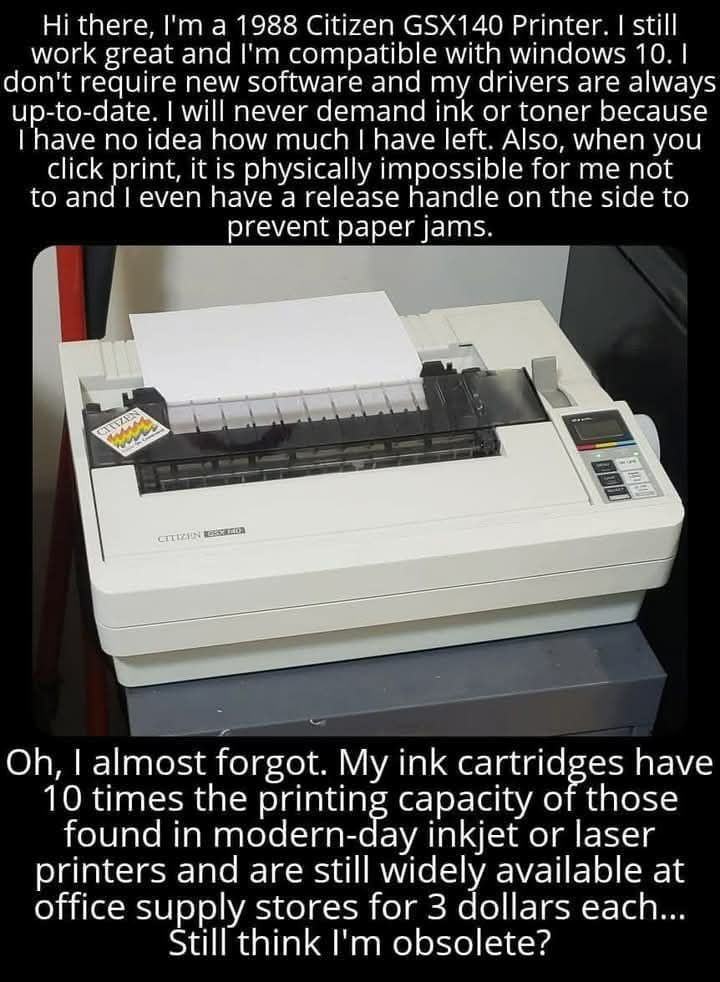 Will the MD806 printer work with newer devices?