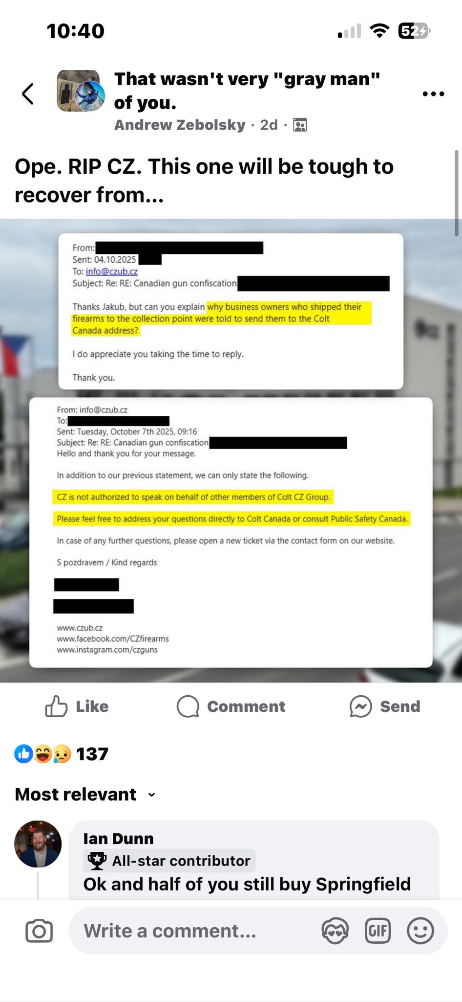 Canadian Firearms Owners | Just thought id share what im seeing on some ...