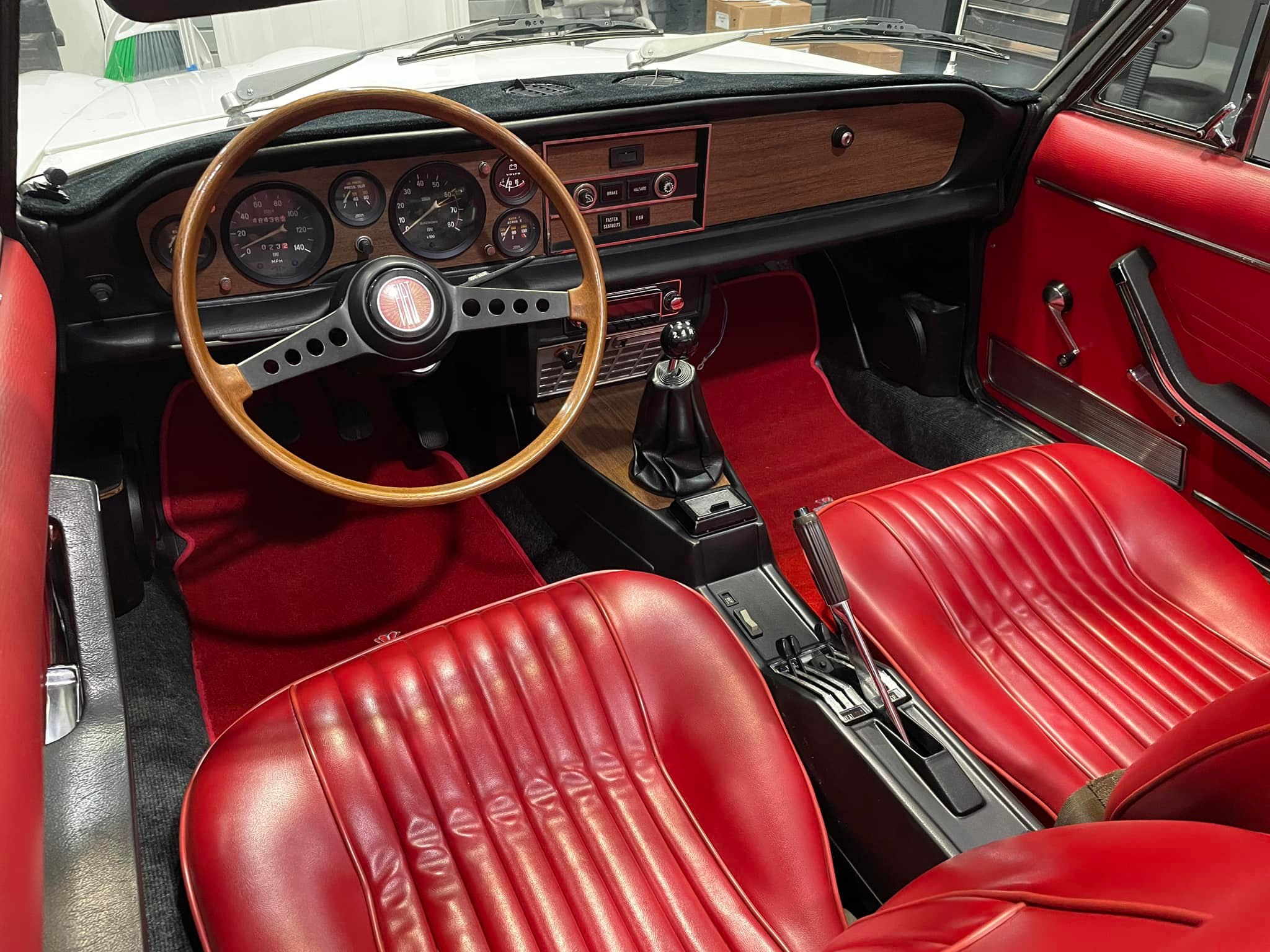 1976 Spider 124 project car interior coming together