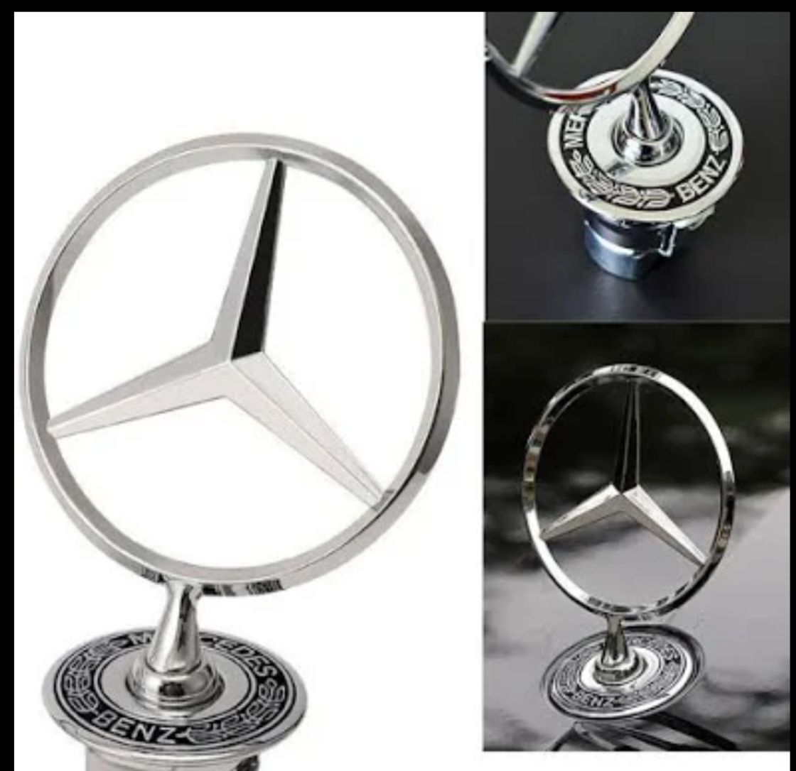 Mercedes Benz 2020-2023 GLC GLE GLS Star Mirror Grille Badge Gloss