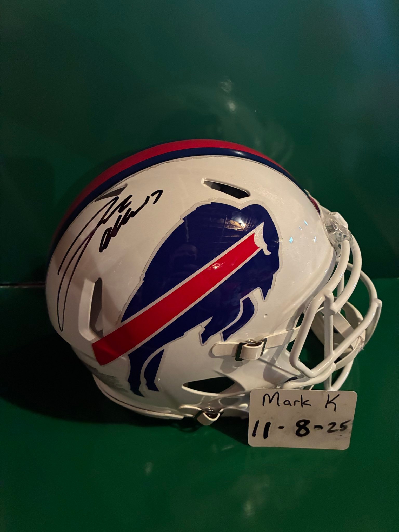 Buffalo Bills Josh Allen signed speed with Oakley tented visor  display picture 1